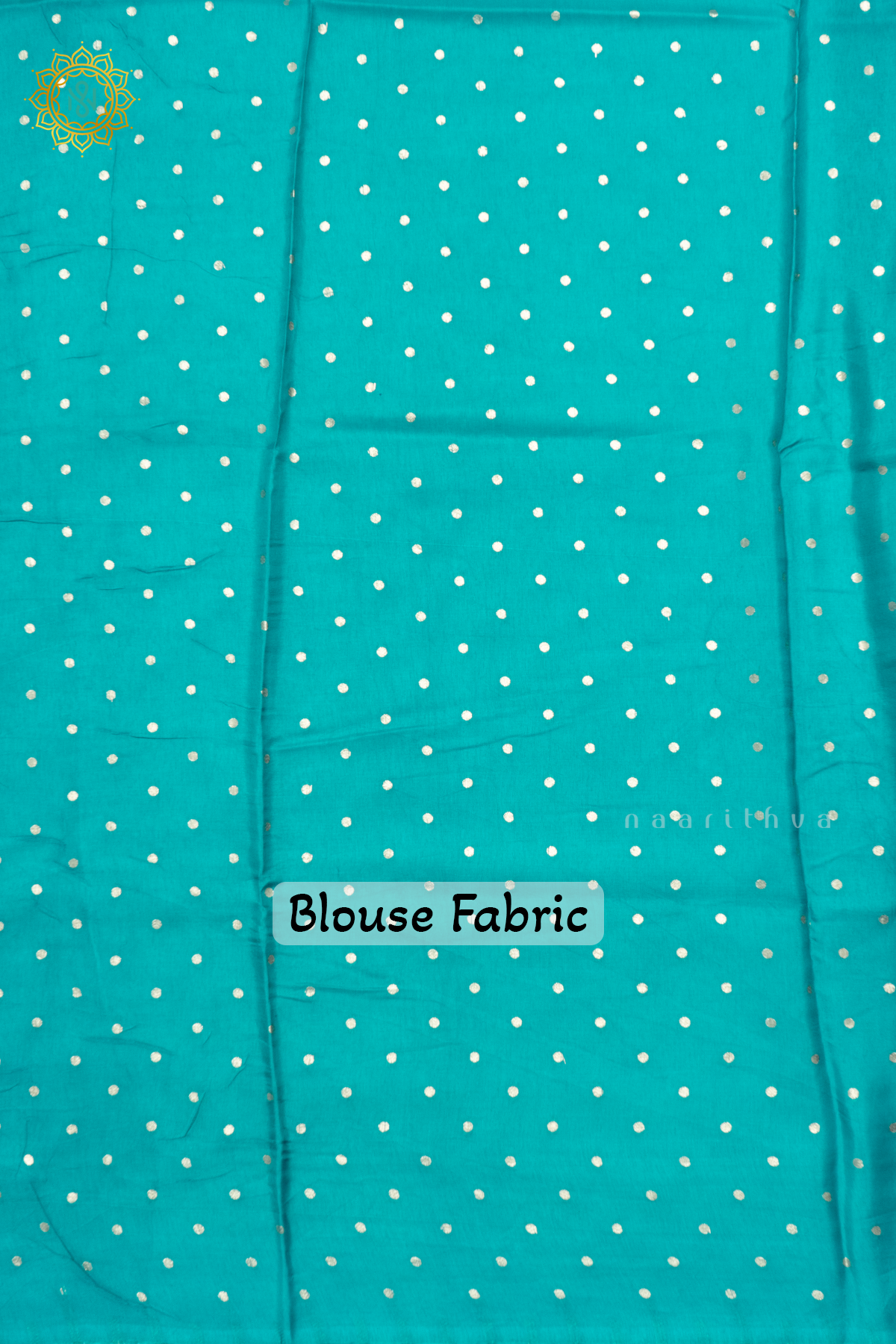 PINK WITH AQUA BLUE - SEMI CREPE SILK