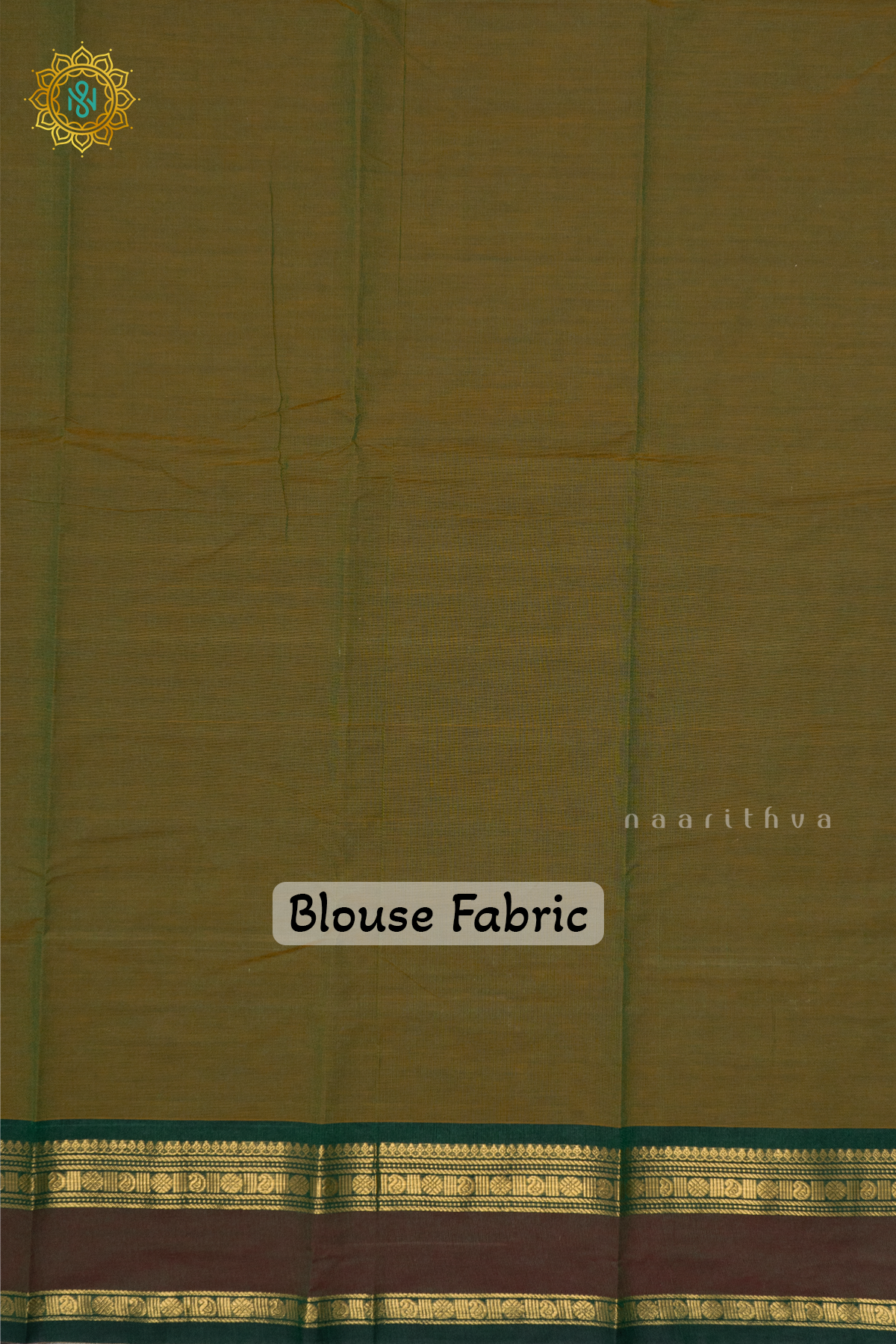 GREEN WITH BOTTLE GREEN - CHETTINAD COTTON