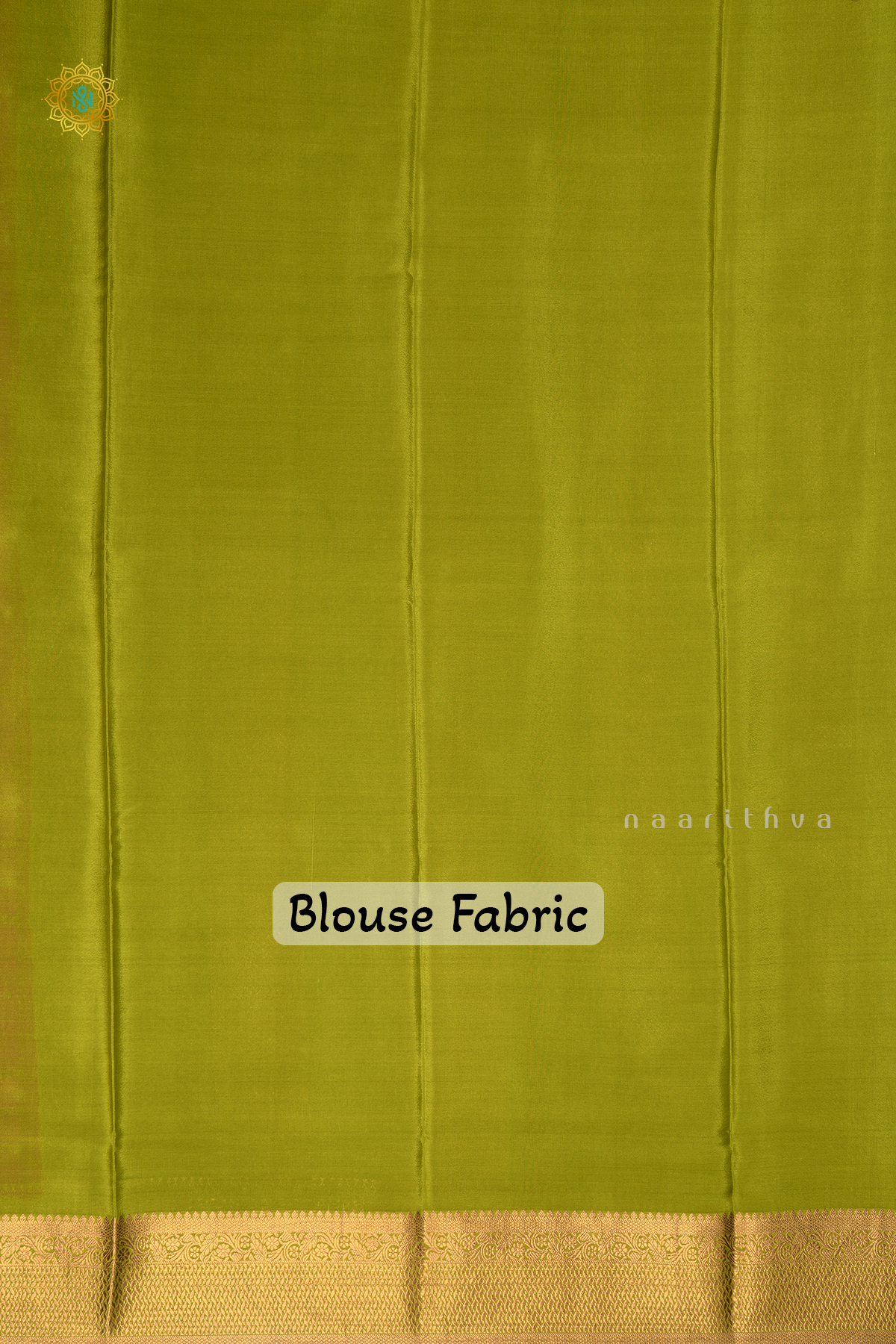 PINK WITH OLIVE GREEN - PURE MYSORE CREPE SILK