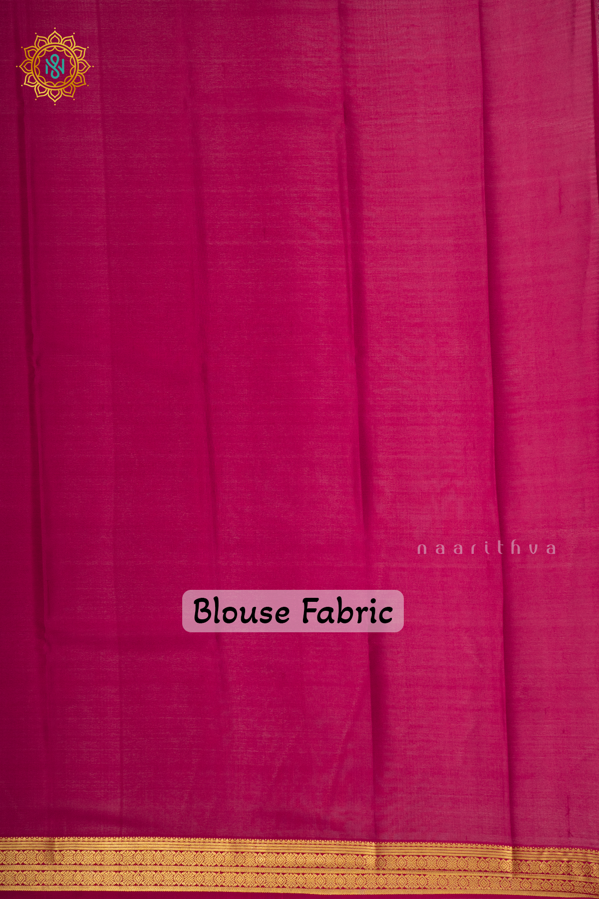 BOTTLE GREEN WITH PINK - PURE MYSORE CREPE SILK
