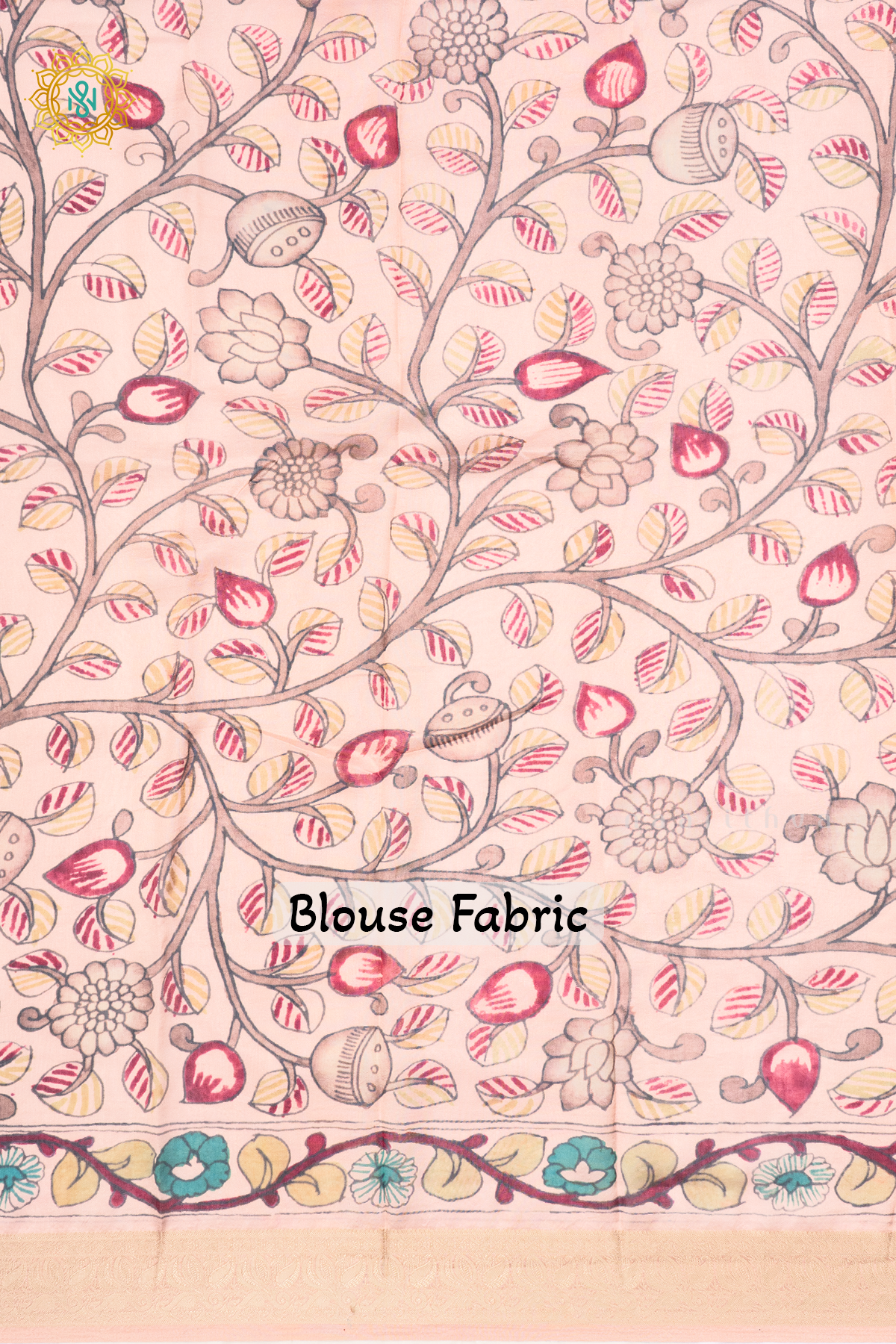 MAROON WITH OFF WHITE - SEMI ORGANZA CREPE