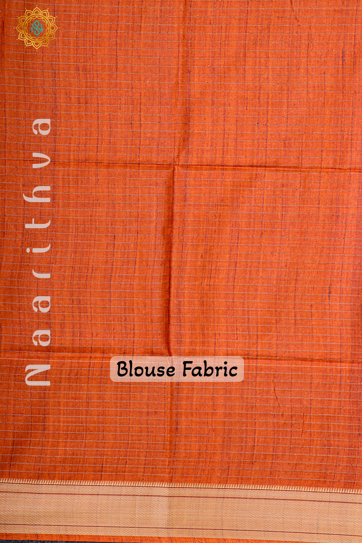 GREEN WITH RUST ORANGE - SEMI TUSSAR