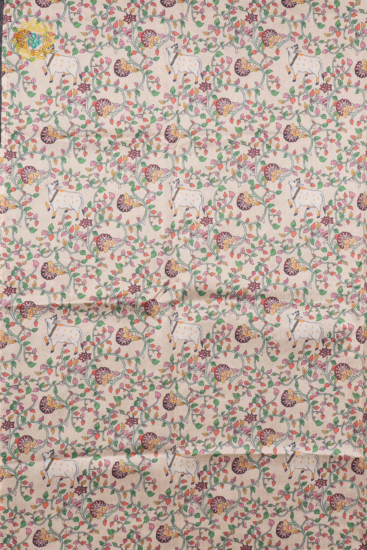 BLACK WITH WHITE - SEMI TUSSAR SILK