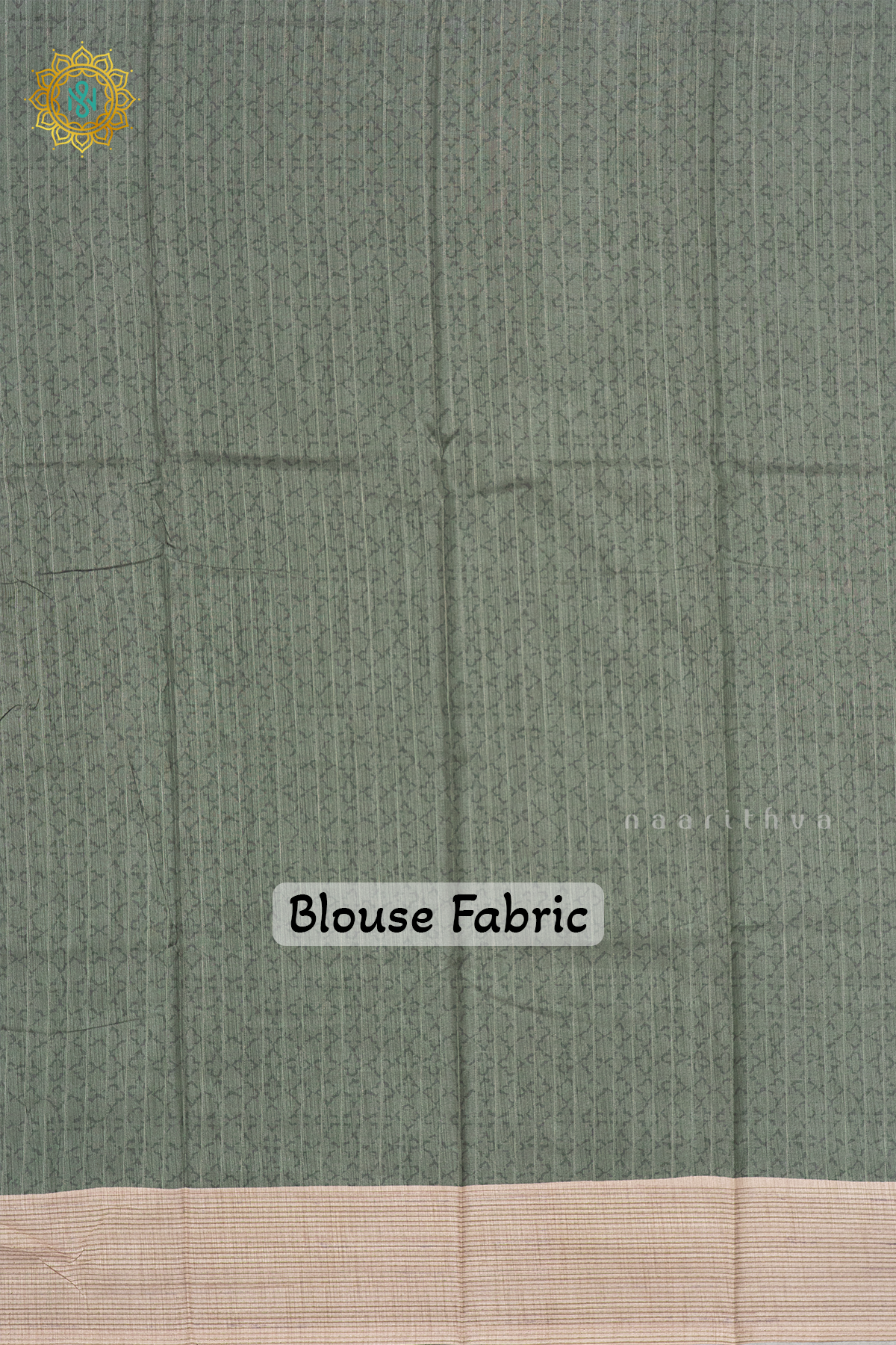 GREEN WITH OFF WHITE - SEMI TUSSAR