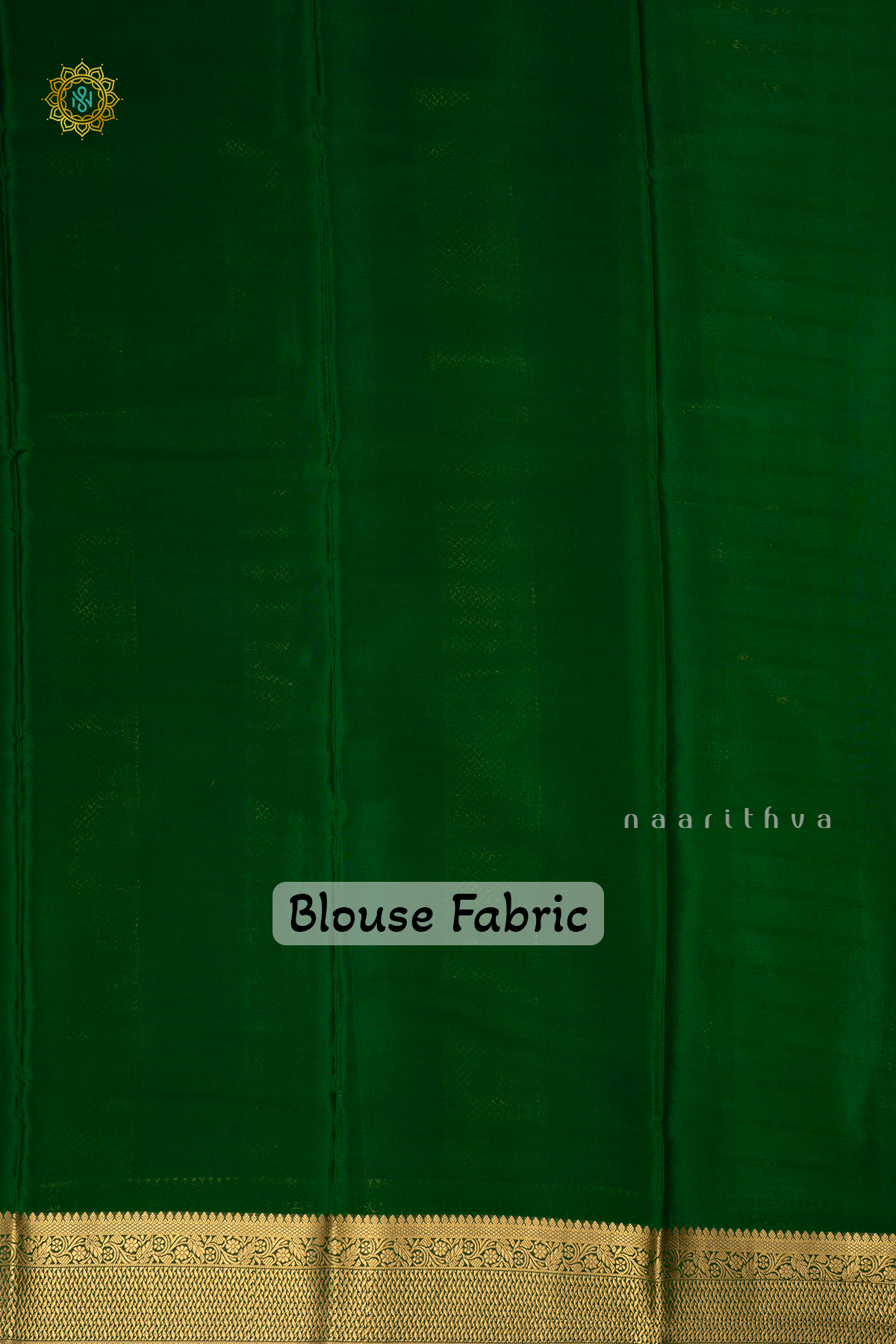 AQUA GREEN WITH BOTTLE GREEN - PURE MYSORE CREPE SILK