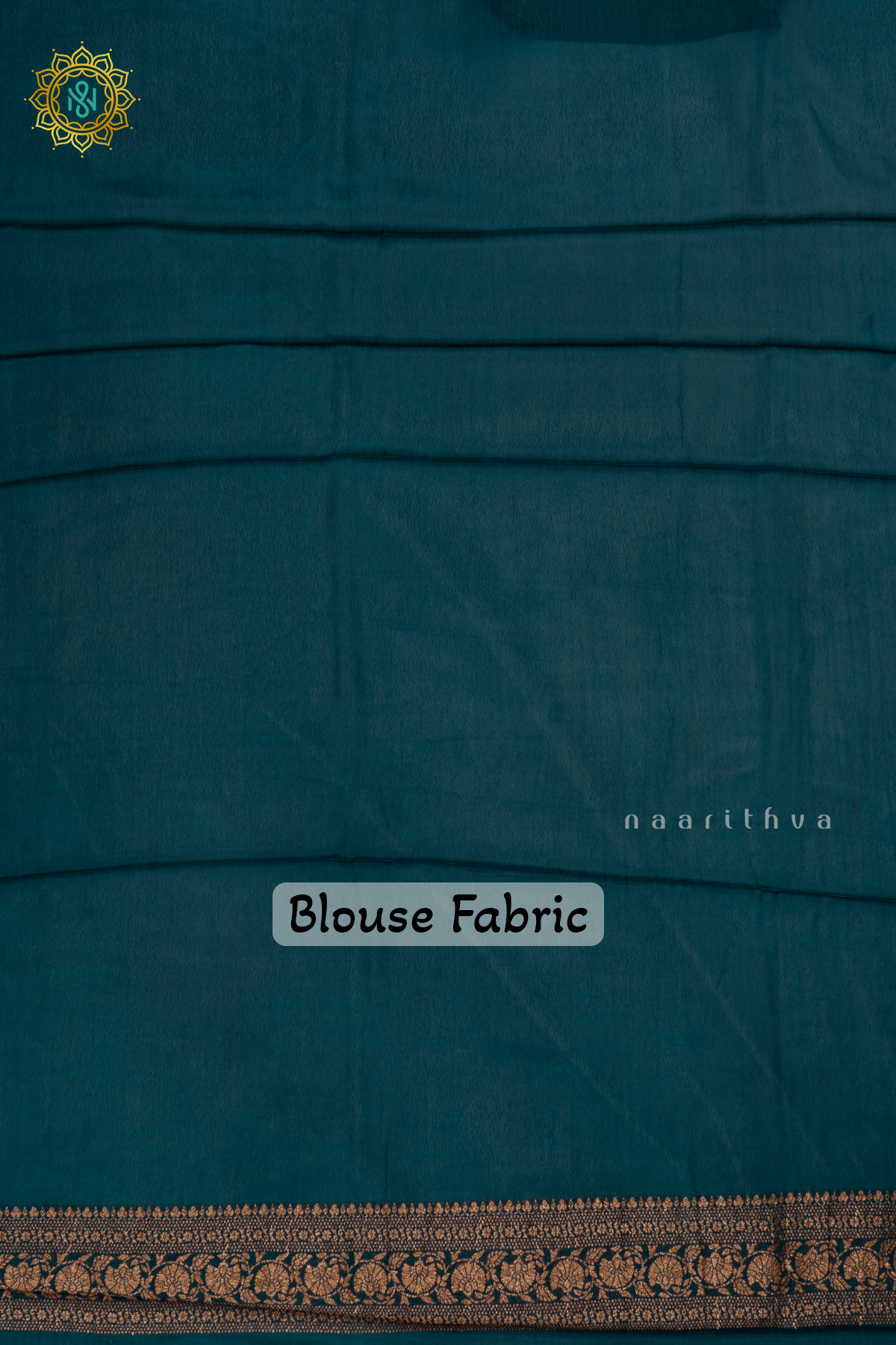 Peacock Blue Semi Banarasi Crepe Silk Saree with All-Over Zari Buttas and a Zari Border
