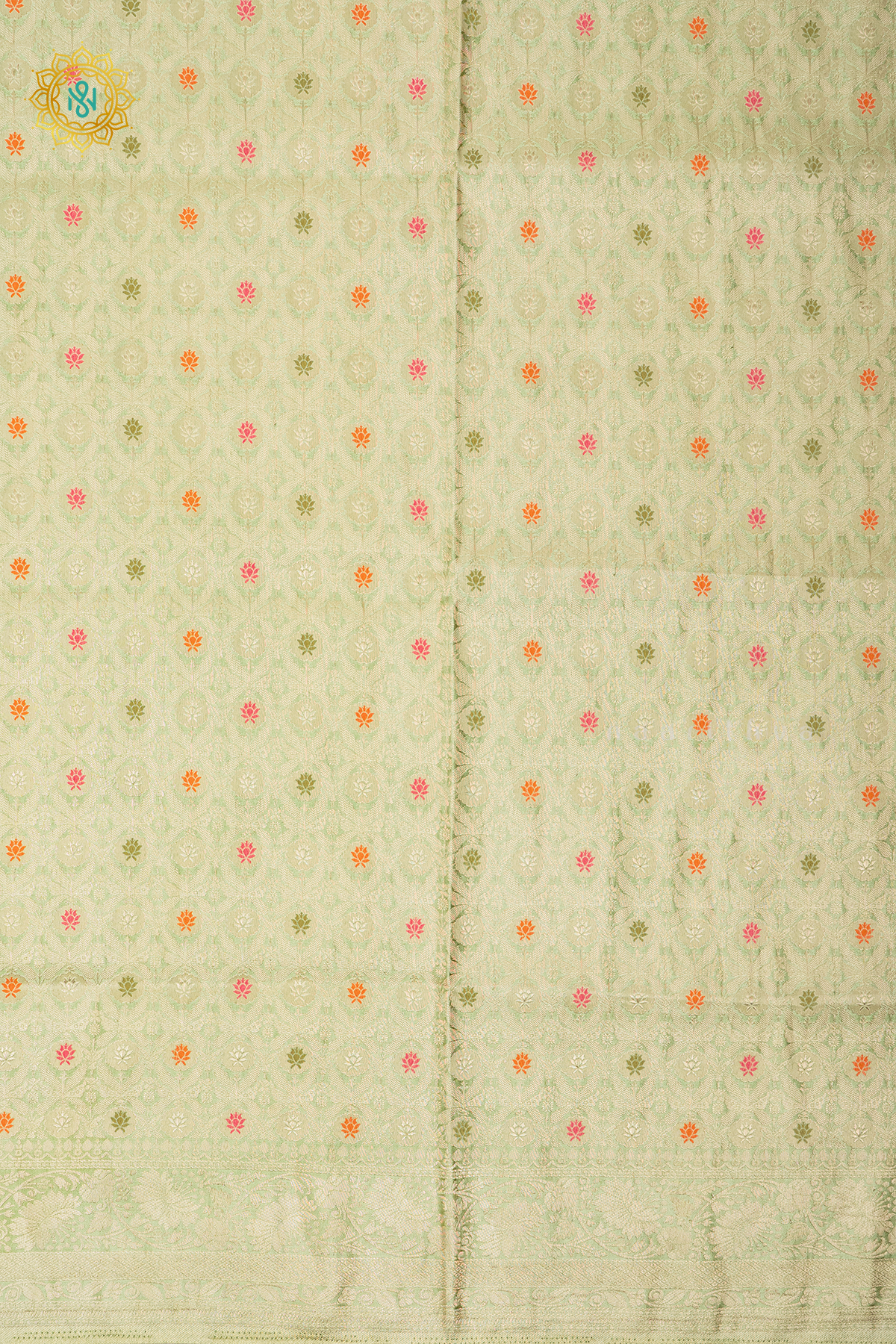 PISTA GREEN - SEMI KATAN BANARASI