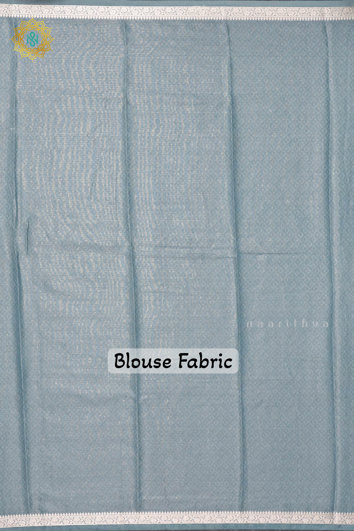 WHITE WITH AQUA BLUE - BUTTER CREPE