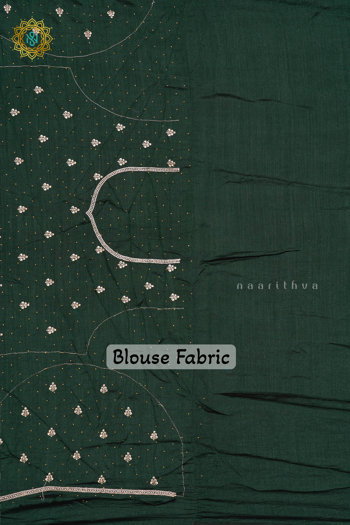 WINE WITH BOTTLE GREEN - PARTY WEAR TUSSAR GEORGETTE