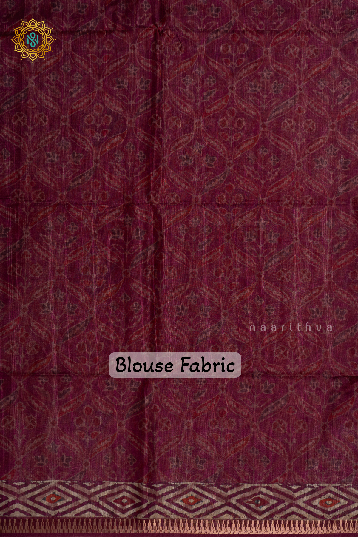 Magenta Semi Tussar Silk Saree With Printed Body And Temple Rising Border