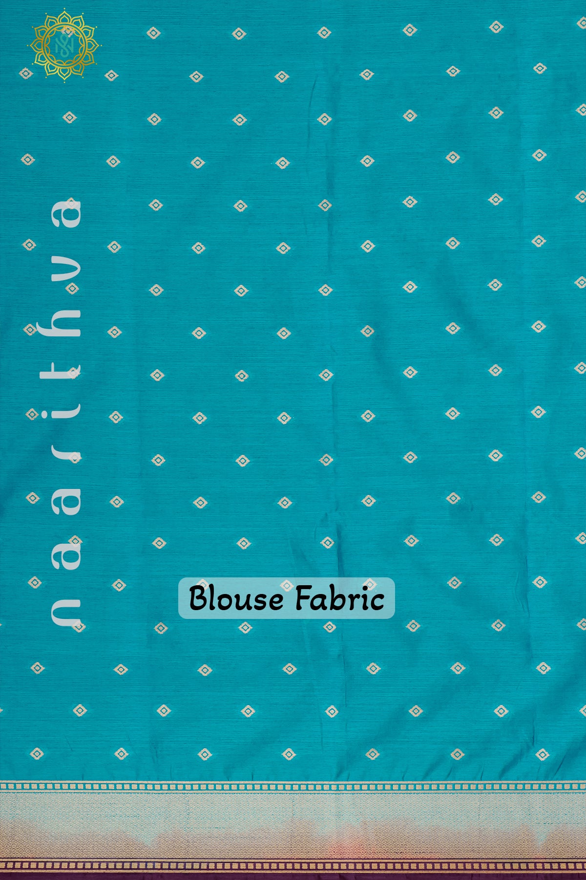 WINE WITH SKY BLUE - RAW SILK