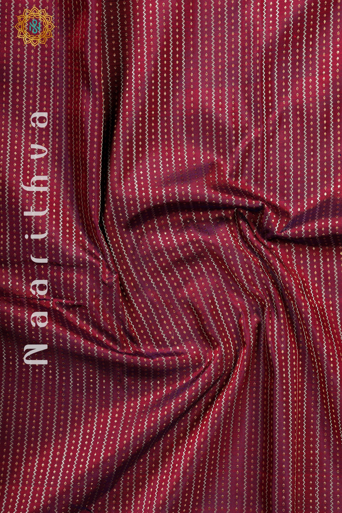 DEEP WINE WITH RED - PURE KANJIVARAM SILK
