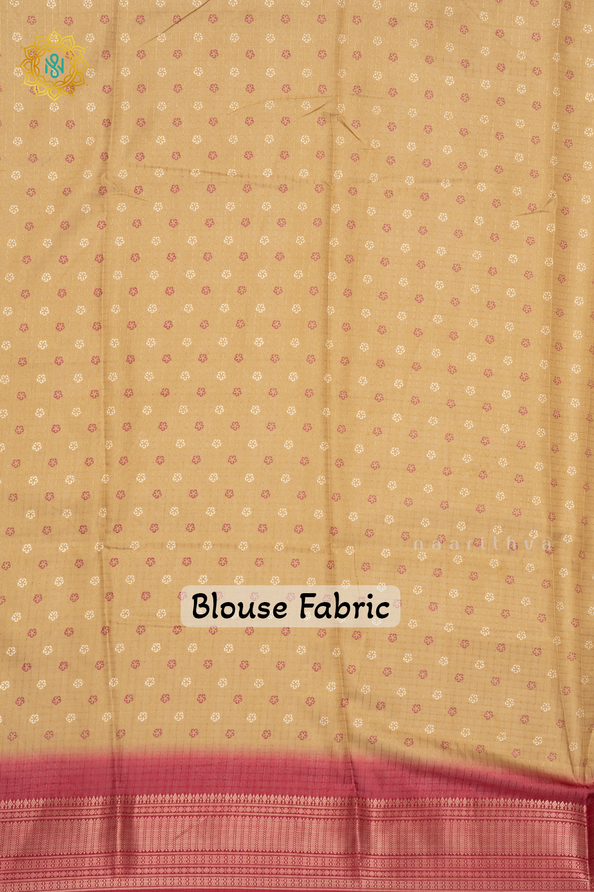 MUSTARD WITH MAROON - DOLA SILK