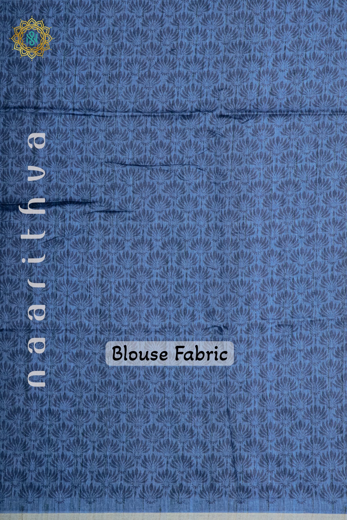 AQUA BLUE WITH BLUE - SEMI TUSSAR