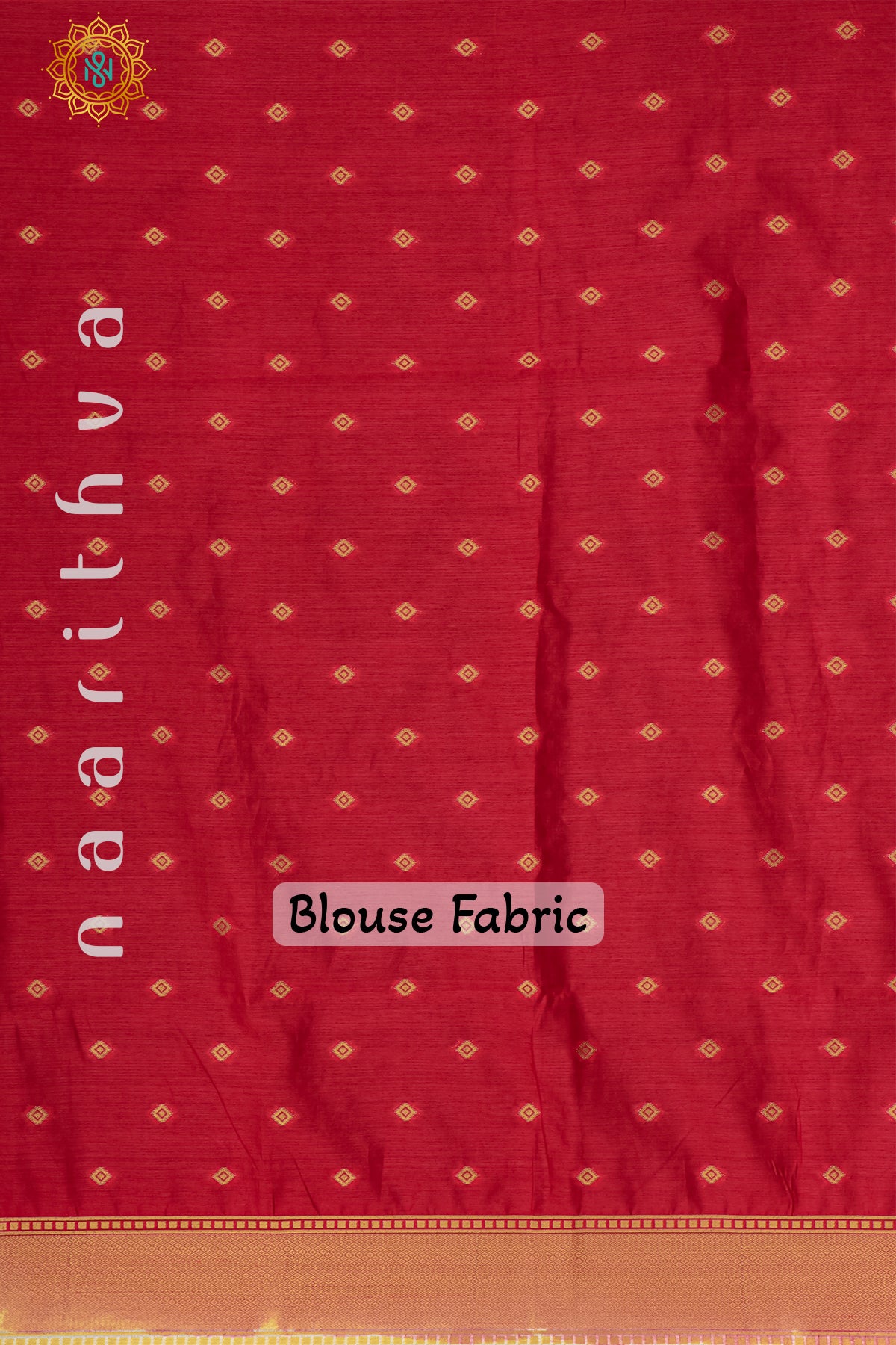 WHITE WITH RED - RAW SILK