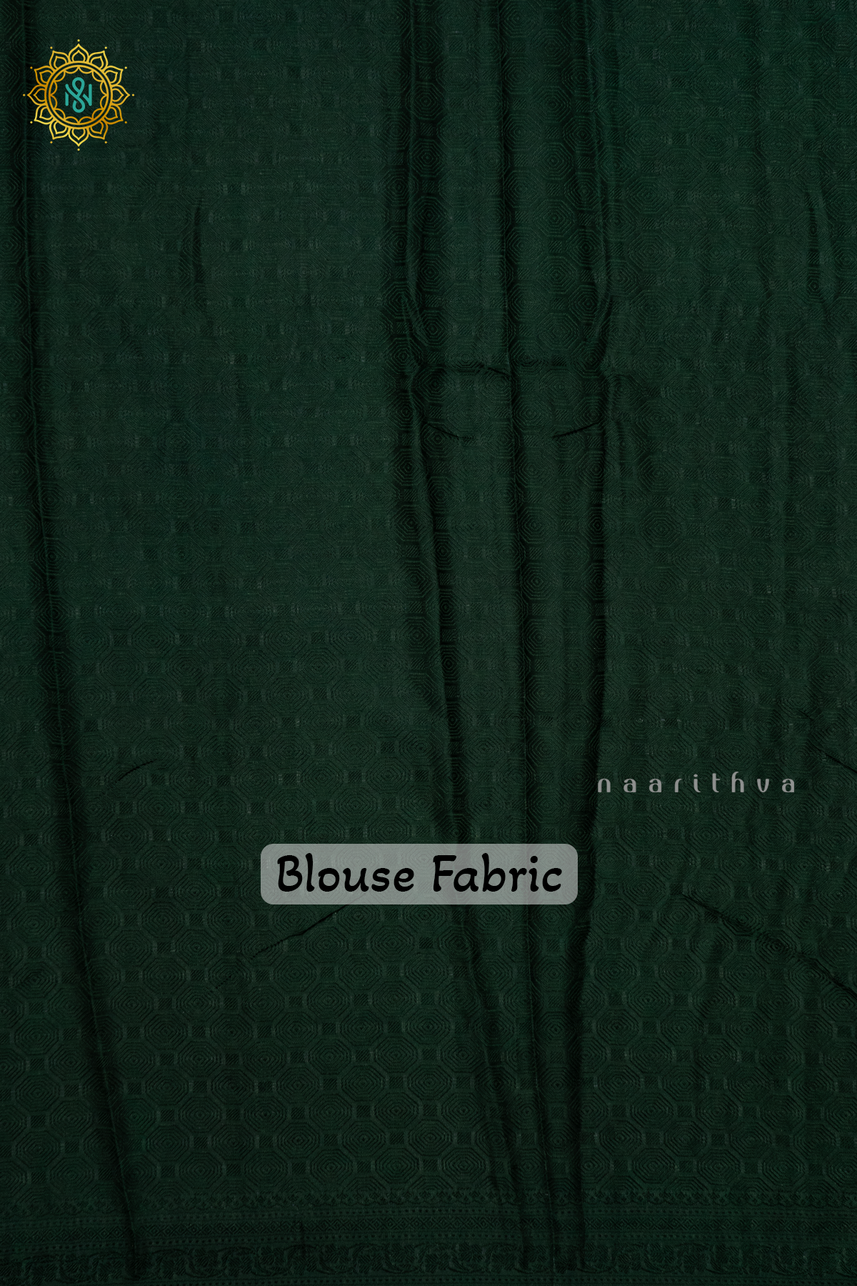 BOTTLE GREEN - SATIN BANARASI