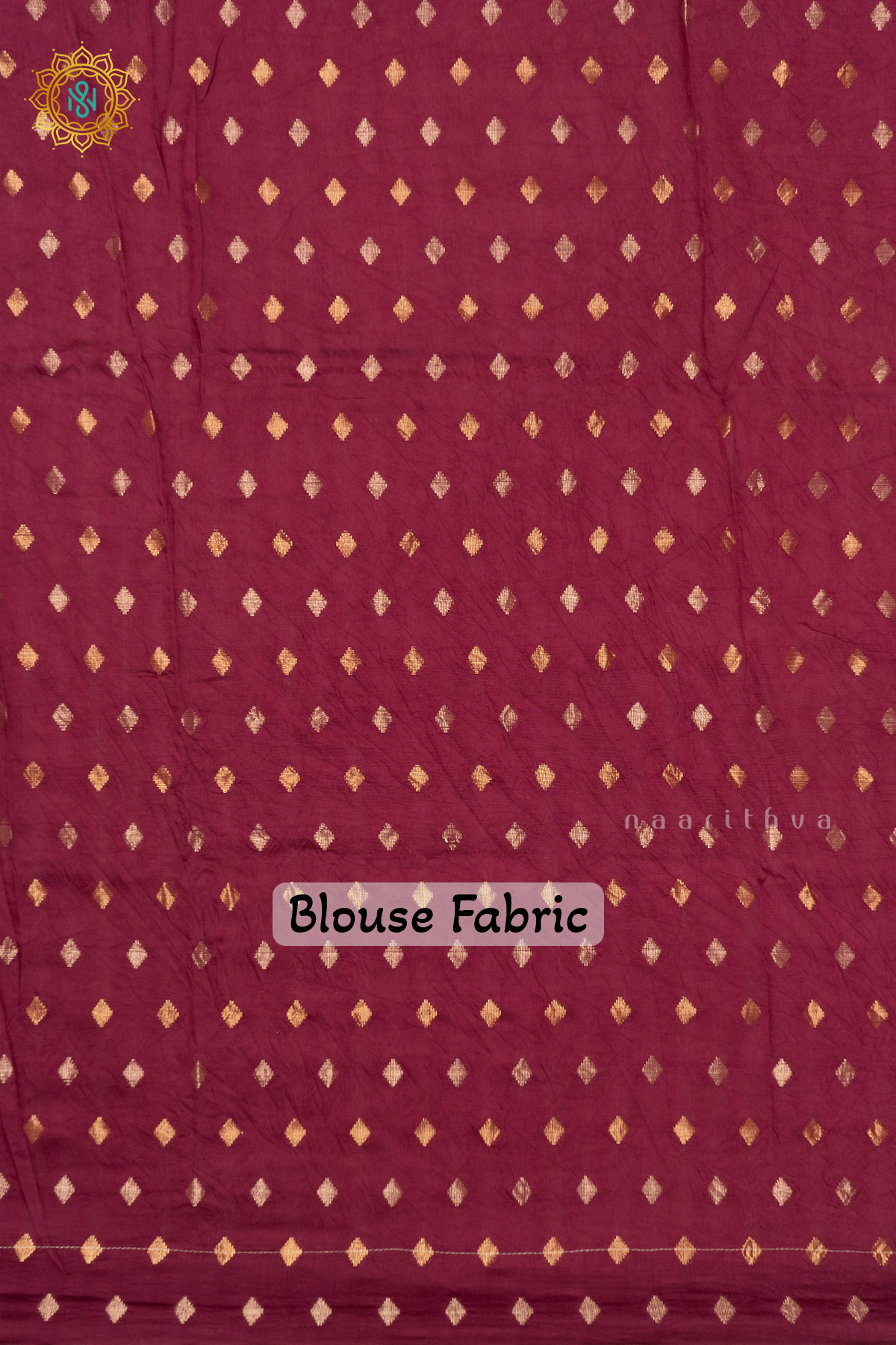 OFF WHITE WITH MAROON - SEMI CREPE SILK