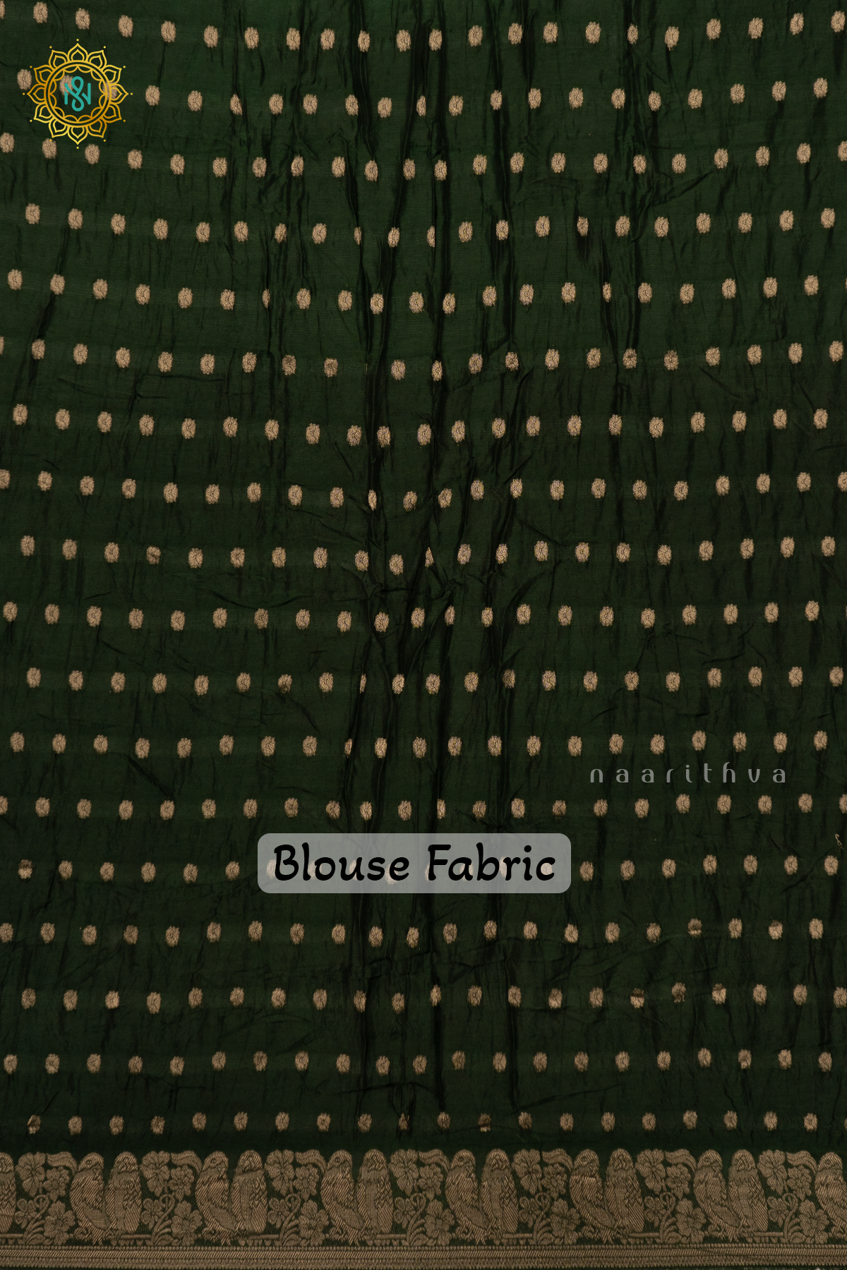 PISTA GREEN WITH BOTTLE GREEN - SEMI TUSSAR WITH BANDHINI TIE & DYE