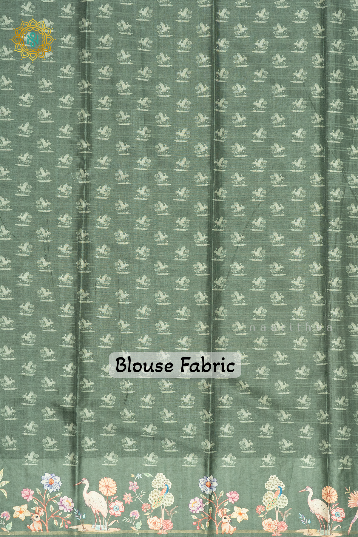 PISTA GREEN WITH GREEN- SEMI TUSSAR