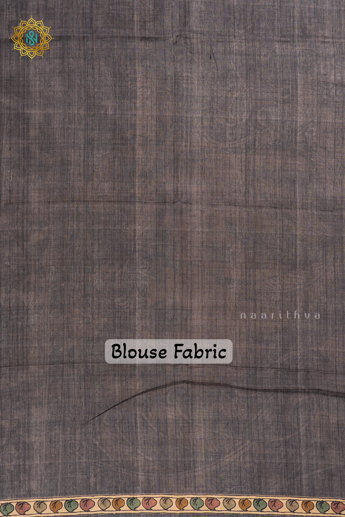 LIGHT BISCUIT WITH ELEPHANT GREY - SEMI TUSSAR SILK