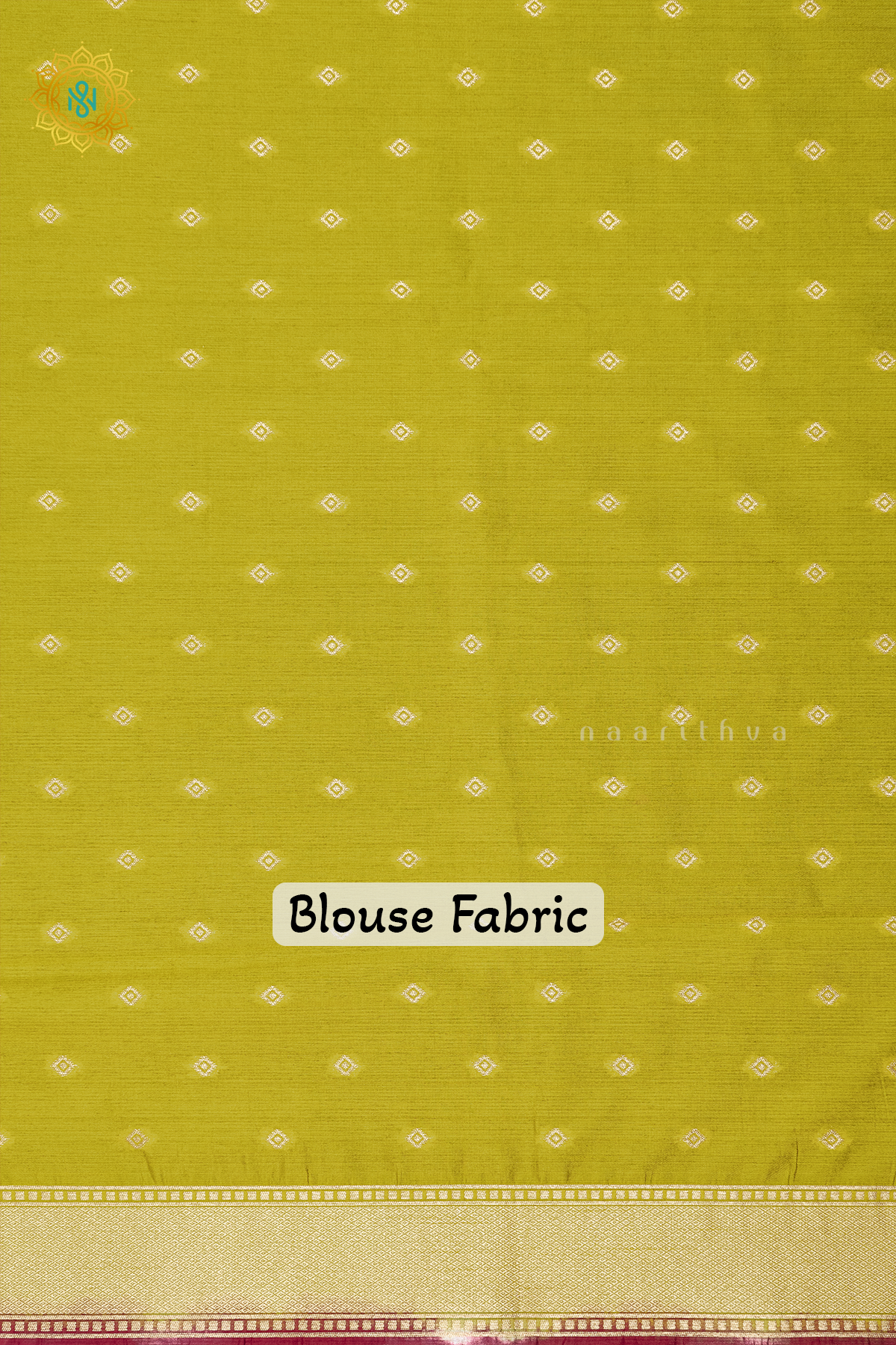 RED WITH YELLOW - SEMI RAW SILK