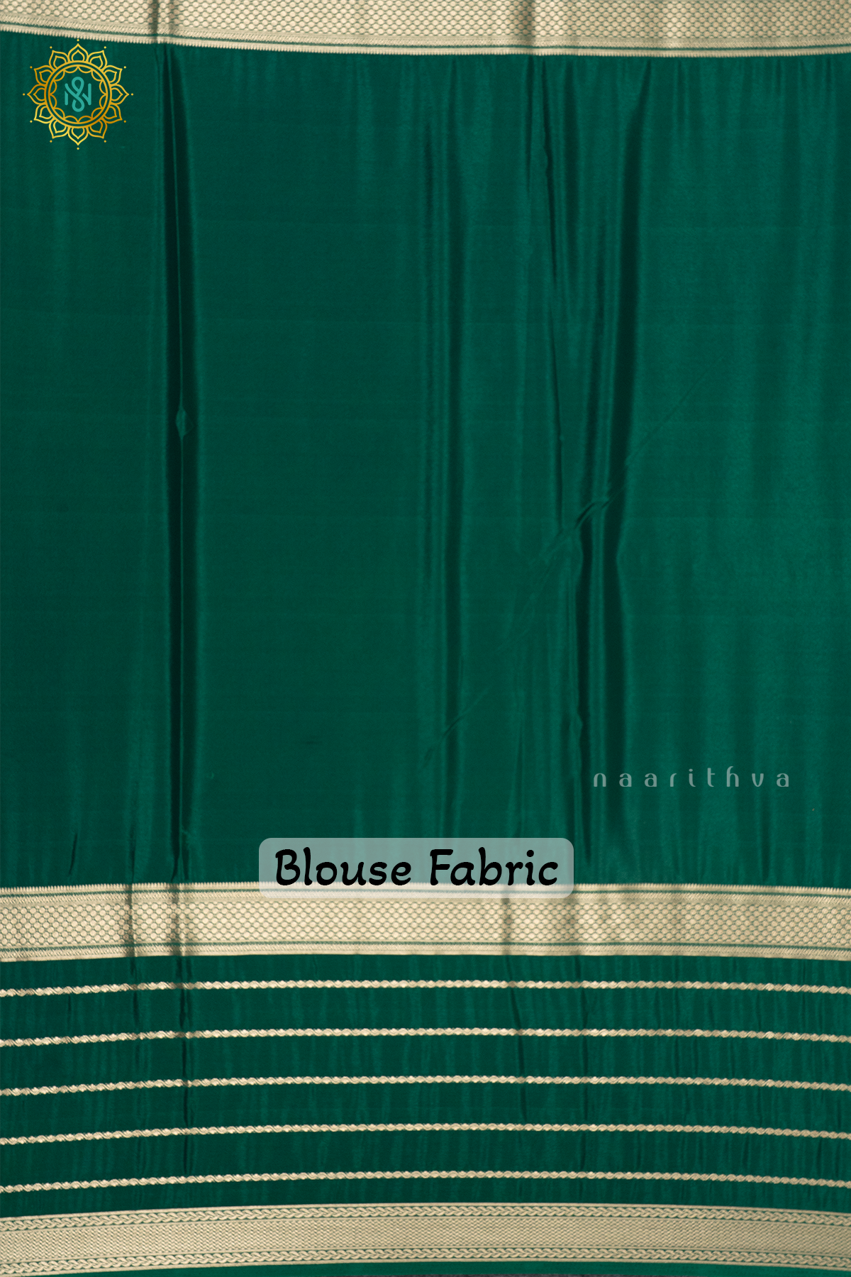 RED WITH GREEN - SEMI MYSORE CREPE SILK