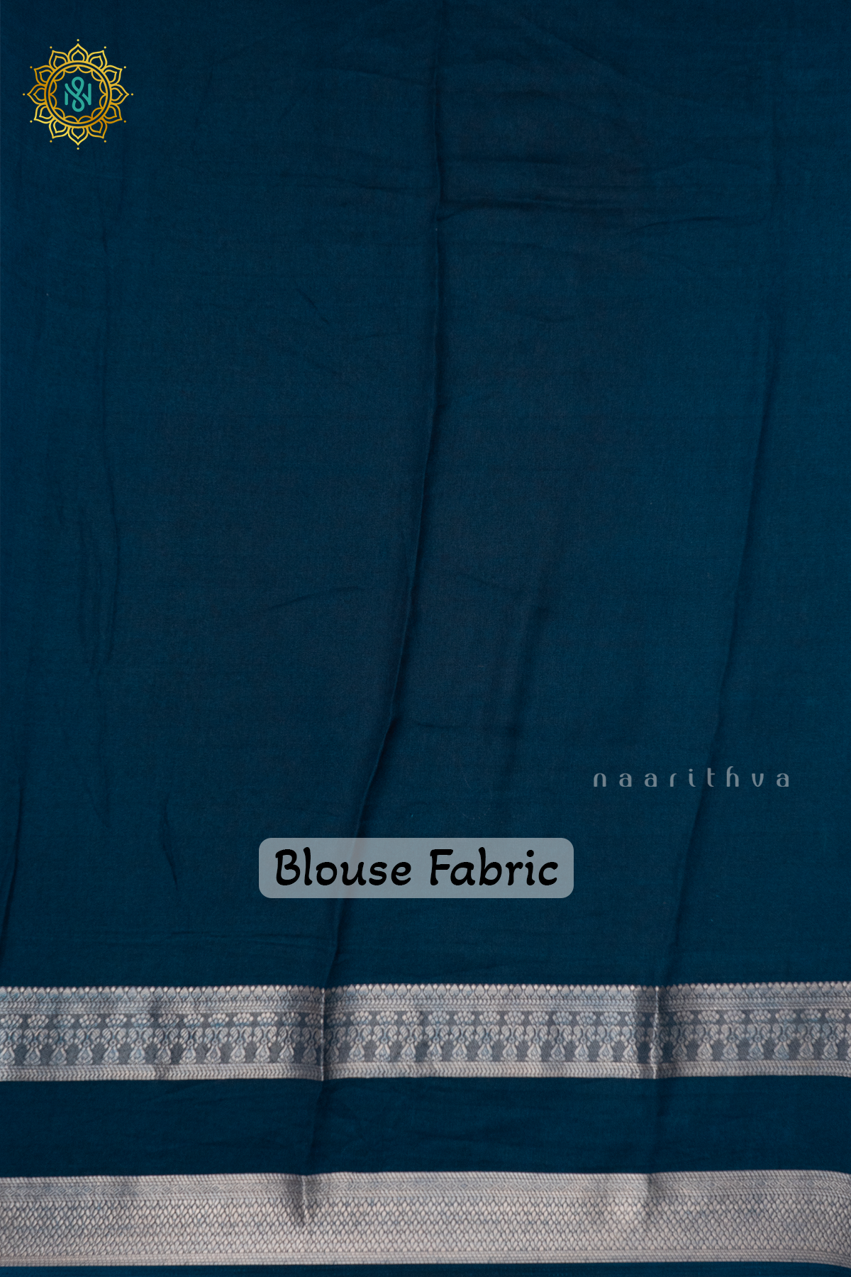 AQUA GREEN WITH PEACOCK GREEN - SEMI GEORGETTE