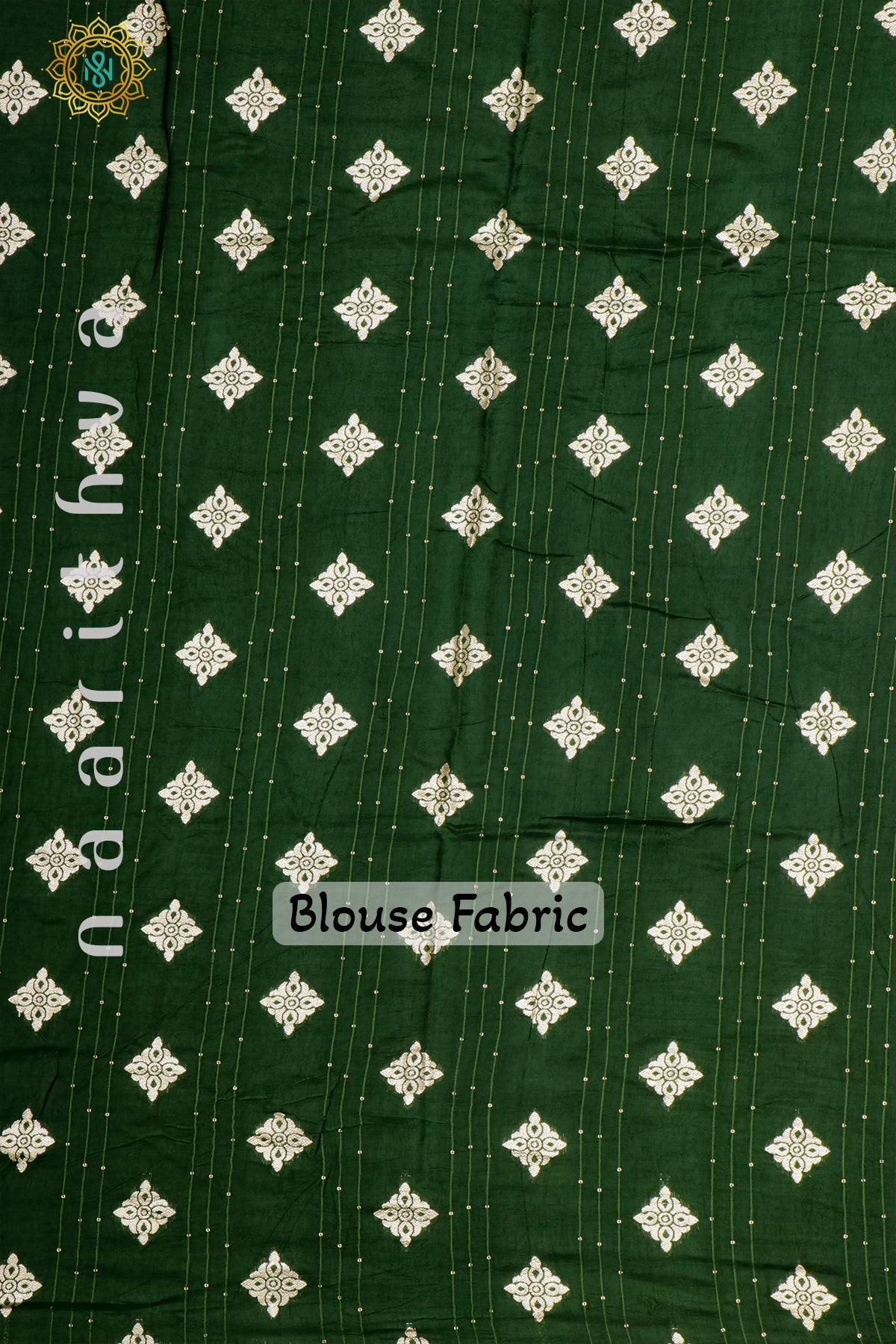 RED WITH GREEN - DOLA SILK