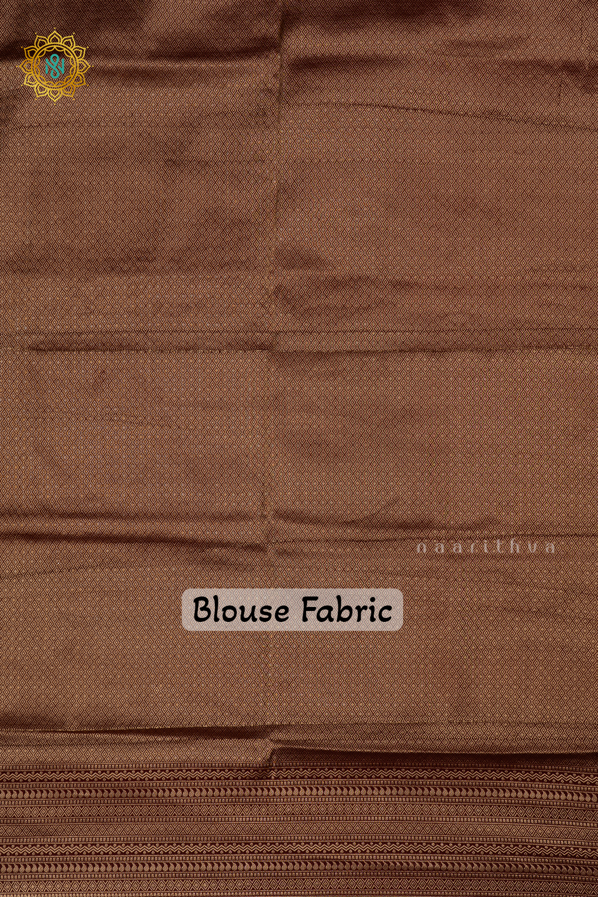Rust Orange with Brown Semi-Crepe Georgette Saree with Zari Buttas on the Body and a Contrast Zari Border