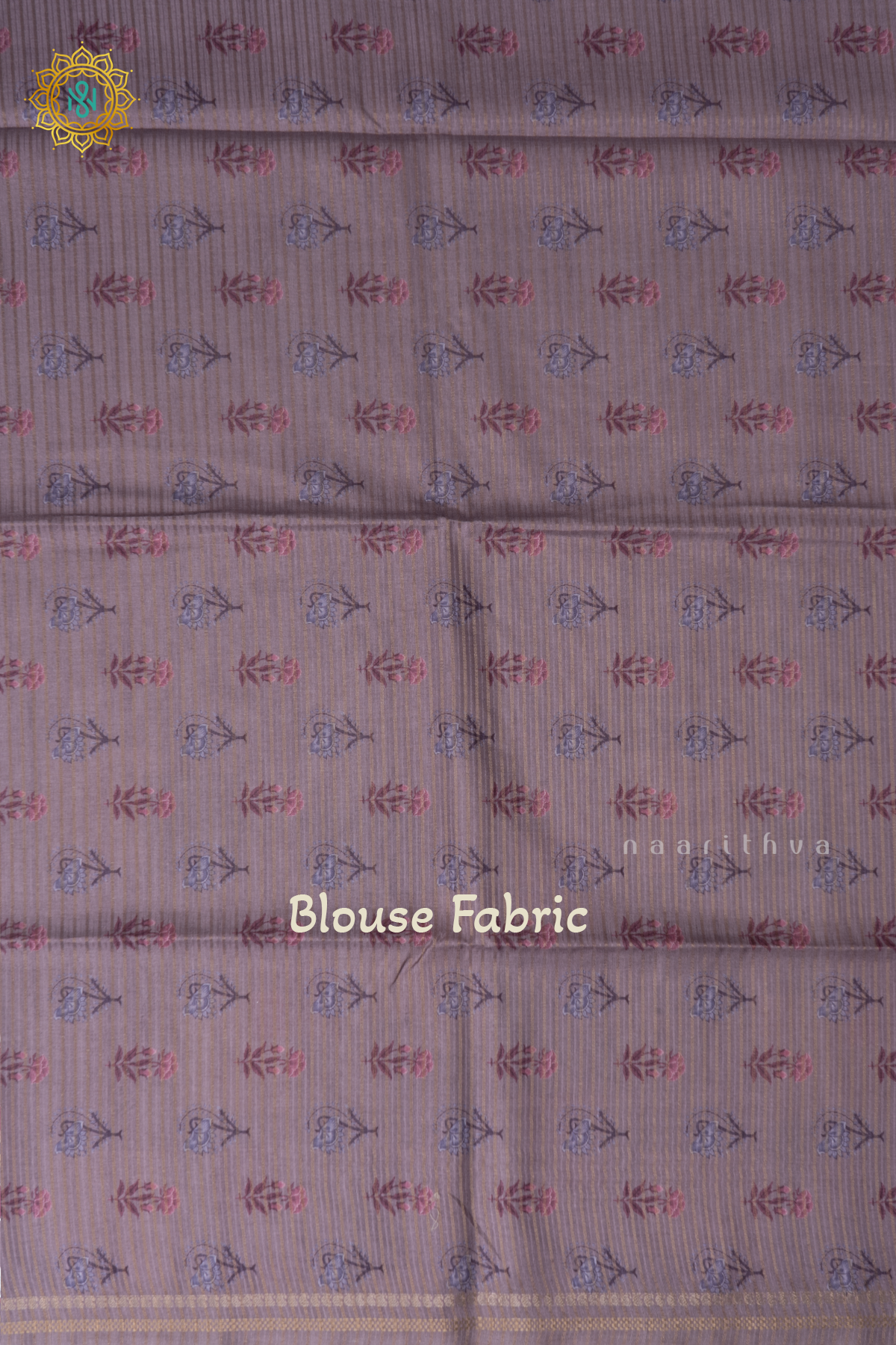 Lavender Semi Tussar Silk Saree With Allover Geometrical Prints On The Body With Contrast Pallu