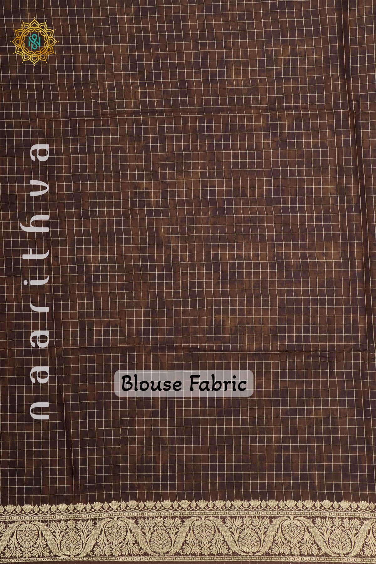 YELLOW WITH BROWN - SEMI CREPE