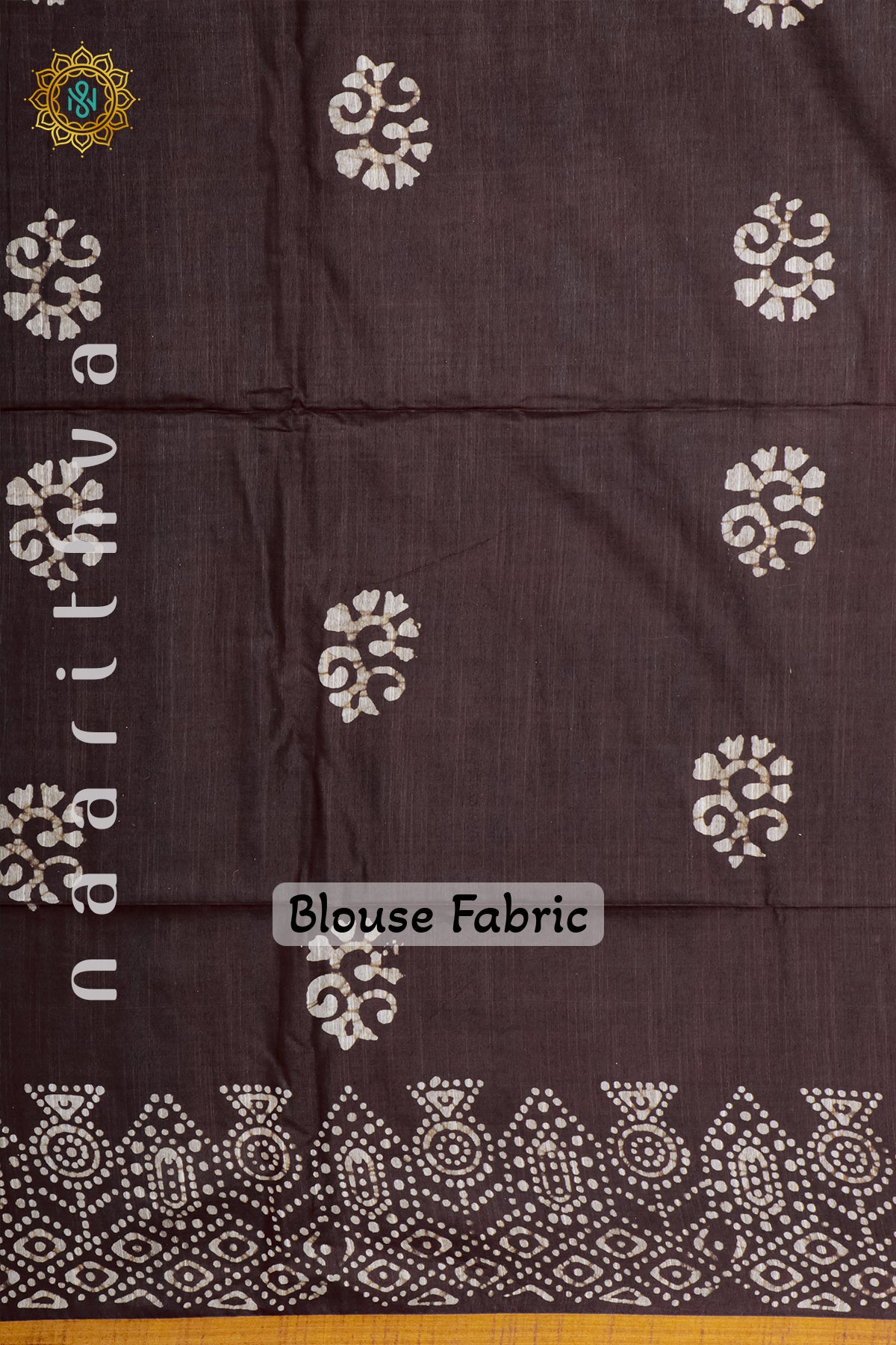 GREEN WITH BROWN - SLUB COTTON