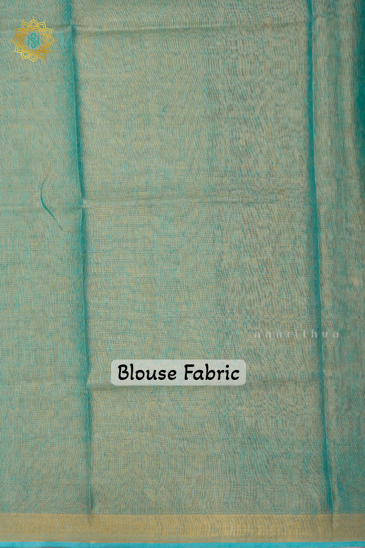 OFF WHITE WITH AQUA GREEN - LINEN TISSUE