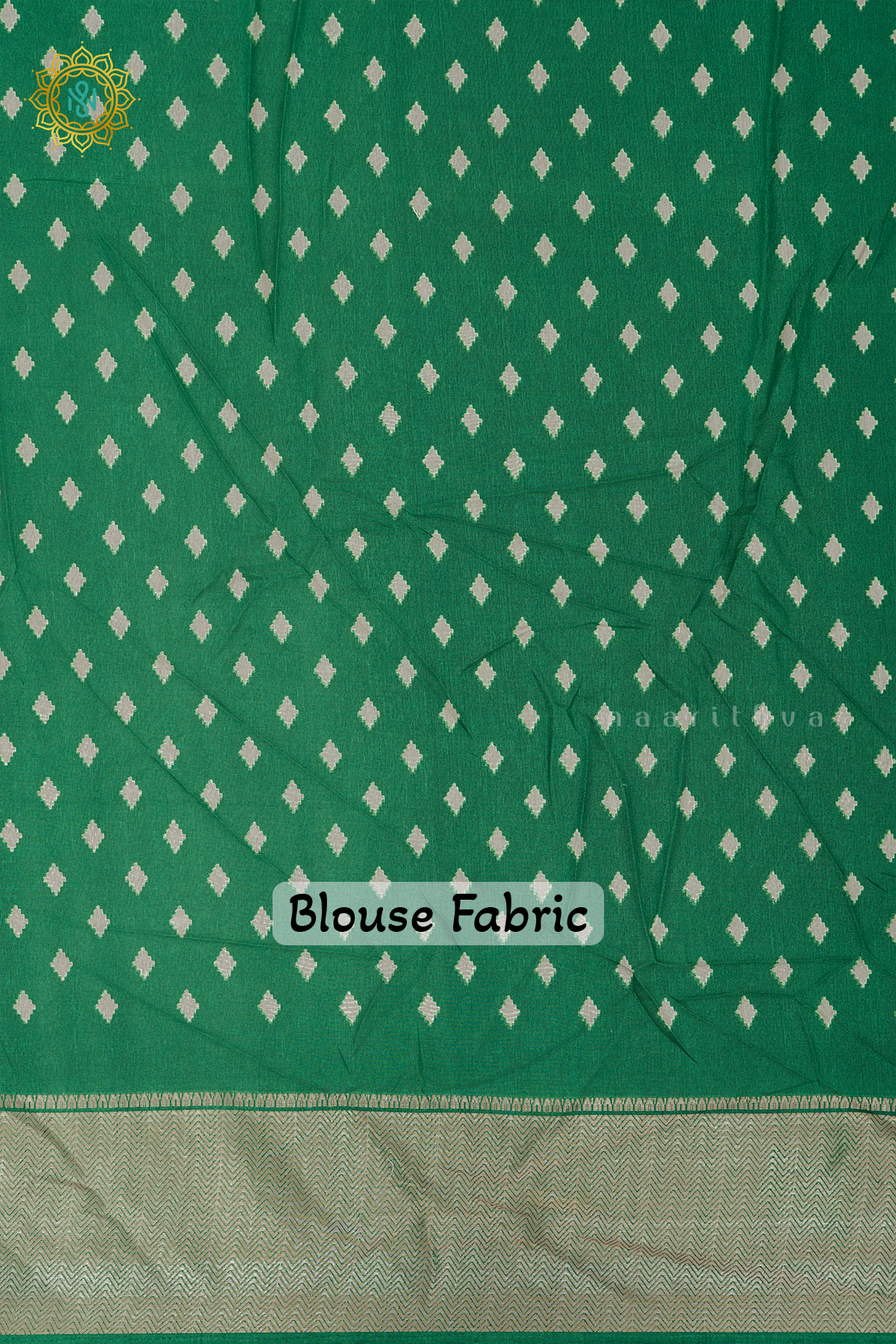 WHITE WITH PURPLE & GREEN - DOLA SILK