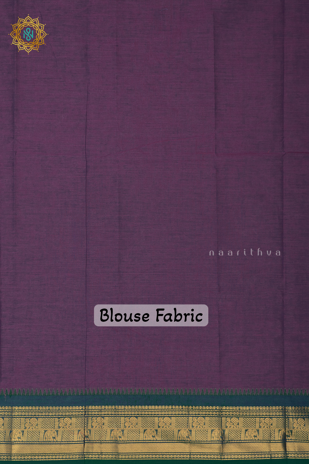 MAGENTA WITH GREEN & BLUE - CHETTINAD COTTON