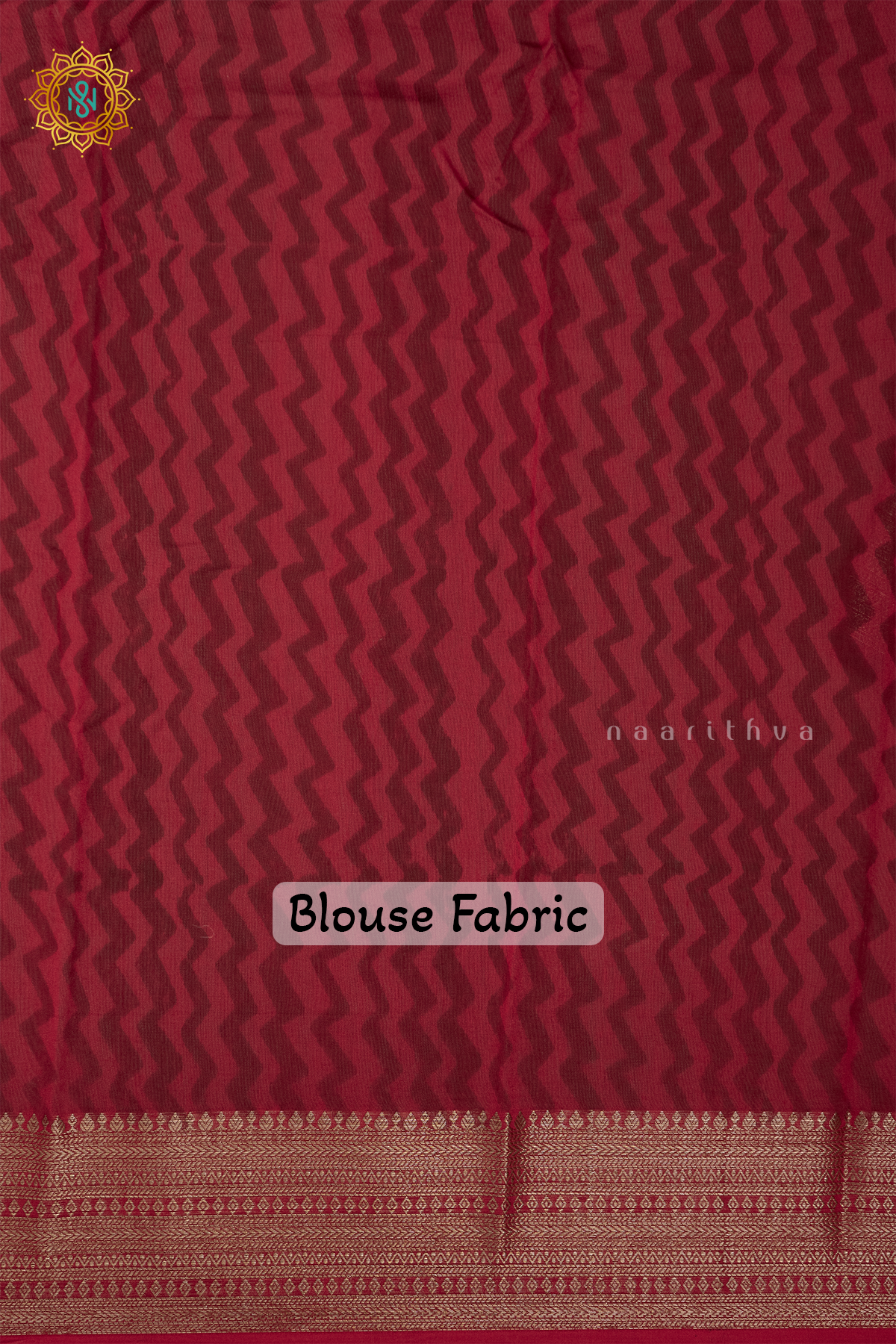 INDIGO WITH RED - CHANDERI SILK COTTON