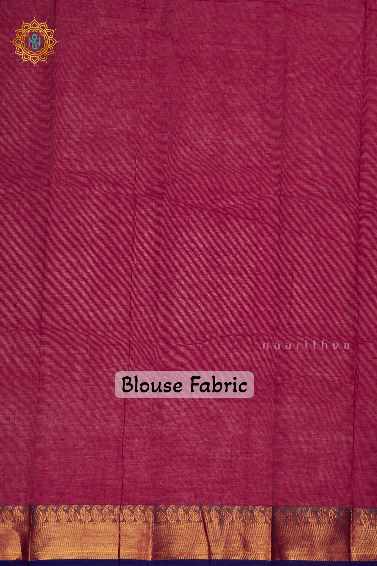 Magenta With Navy Blue - Chettinad Cotton Saree Allover Thread Woven Buttas With Contrast Zari Border