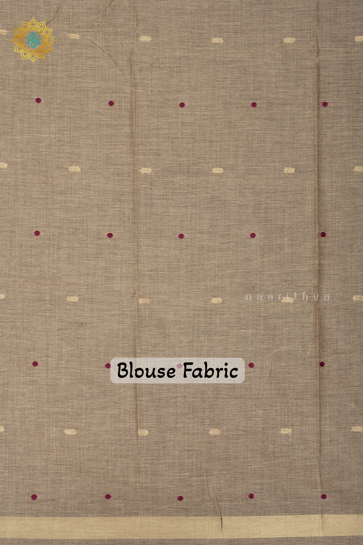 OFF WHITE WITH MAROON- MOONGA COTTON