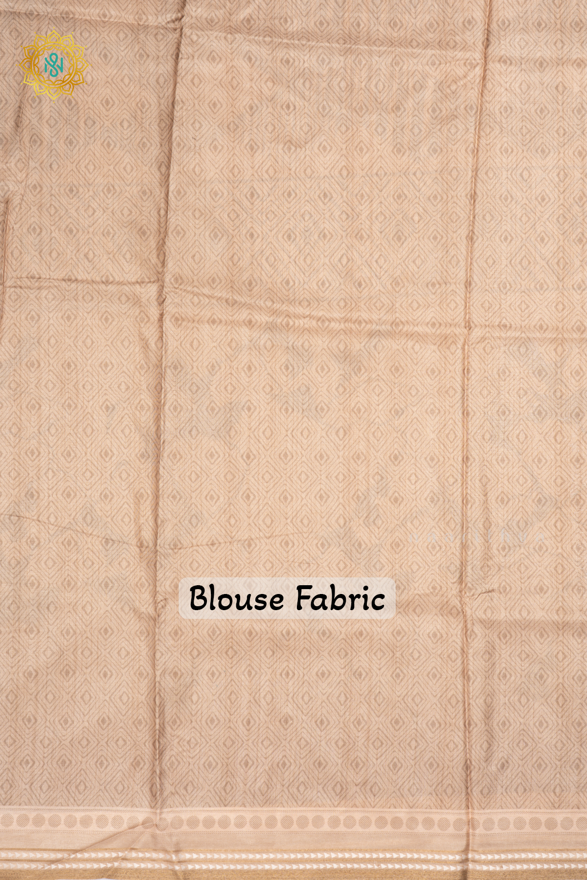 Beige With Light Purple Semi Crepe Silk Saree With Digital Prints And Zari Woven Border