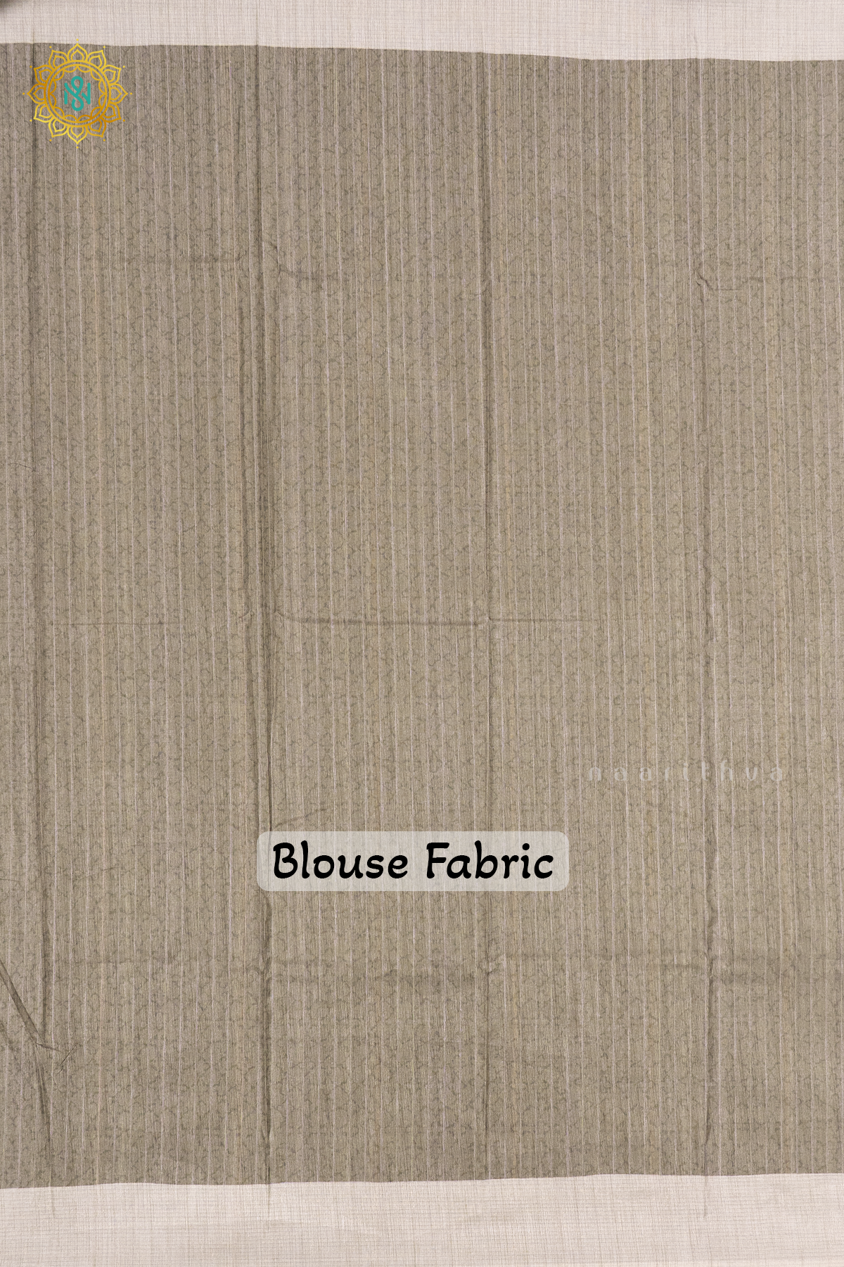 OFF WHITE WITH GREEN - SEMI TUSSAR