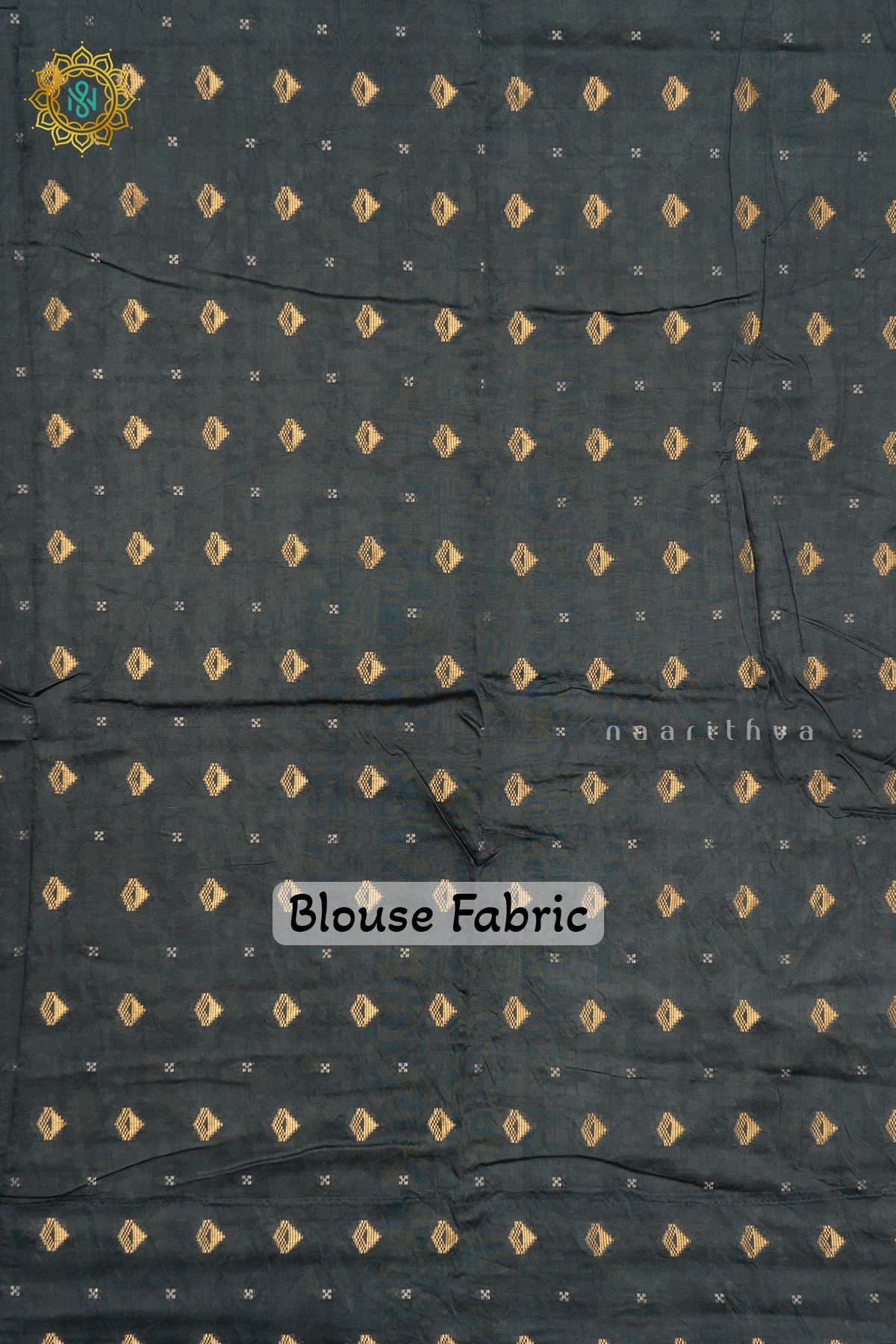 GREY WITH ELEPHANT GREY - SEMI CREPE SILK