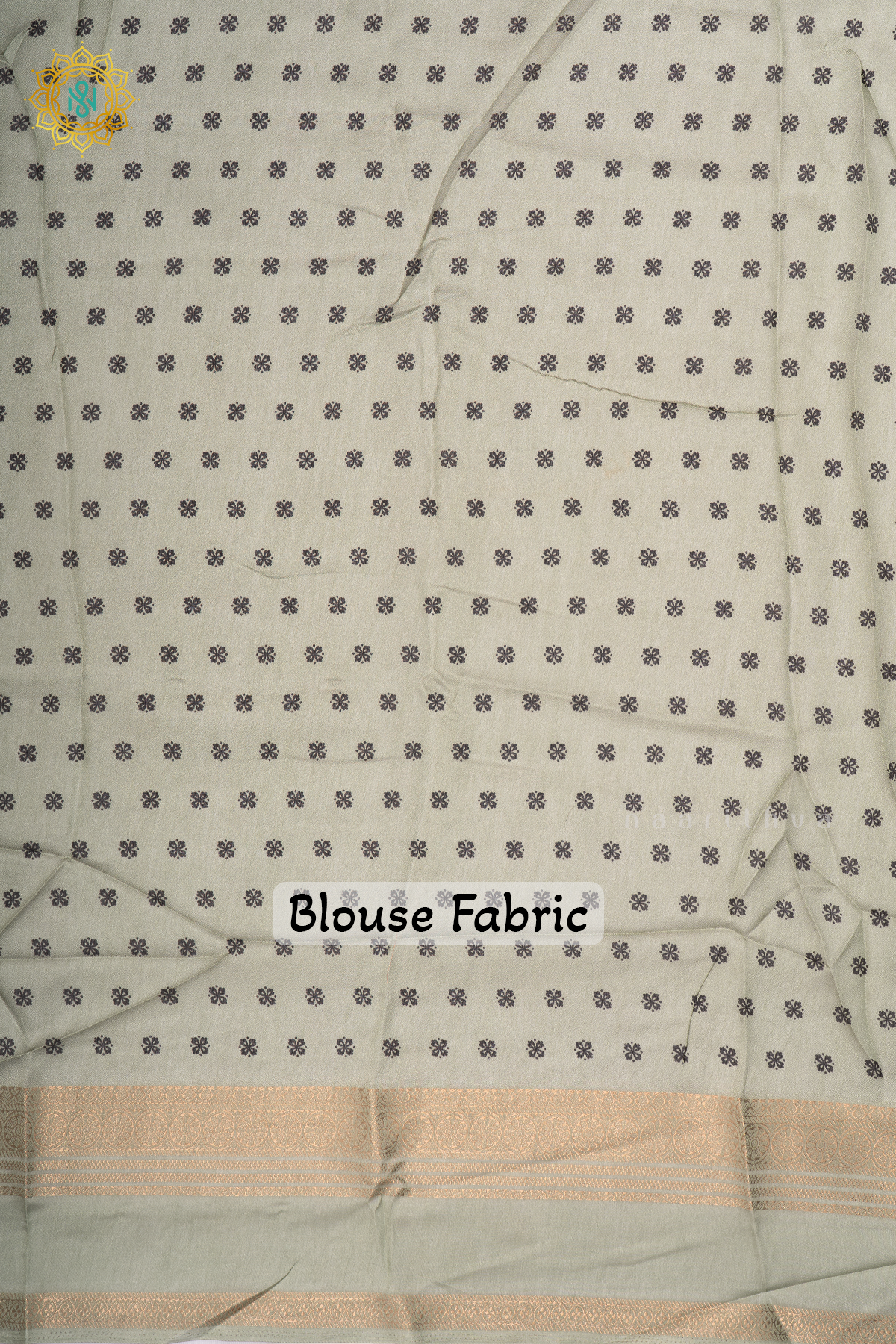 BLACK WITH SAGE GREEN - SEMI GEORGETTE