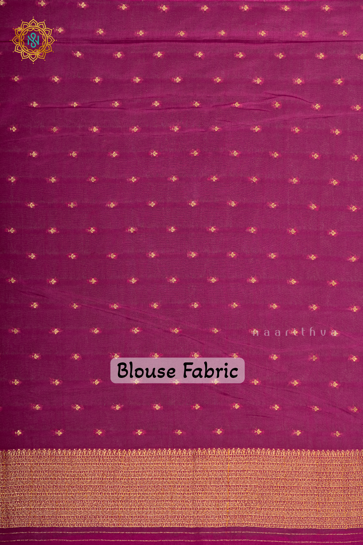 BOTTLE GREEN WITH PINK - SEMI CREPE GEORGETTE