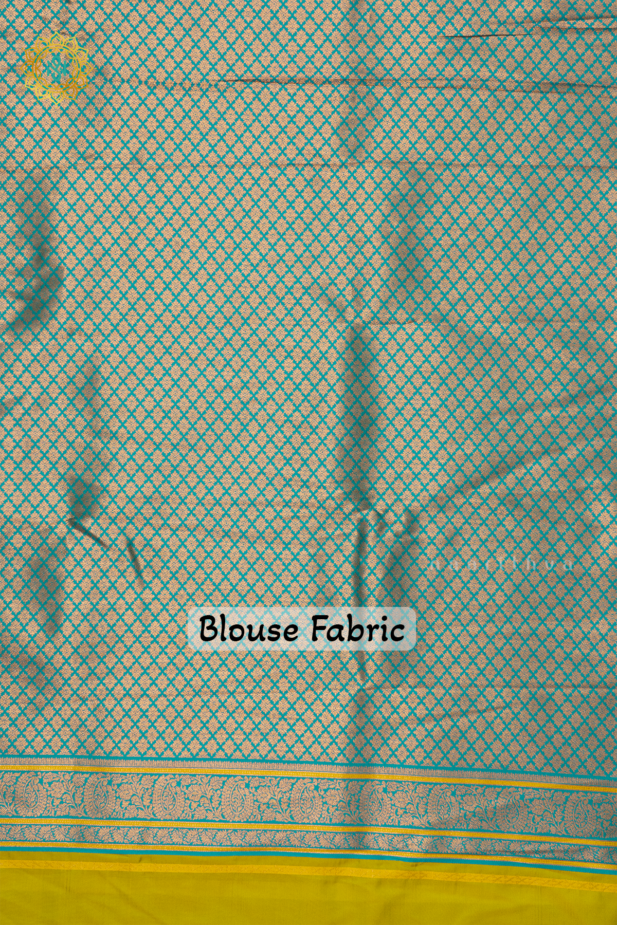 PARROT GREEN WITH CYAN GREEN - SEMI KANCHI