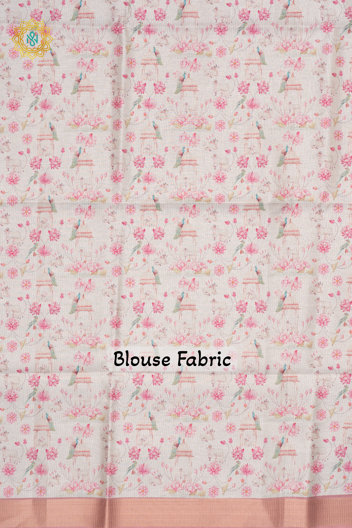 OFF WHITE WITH PEACH - SEMI TUSSAR