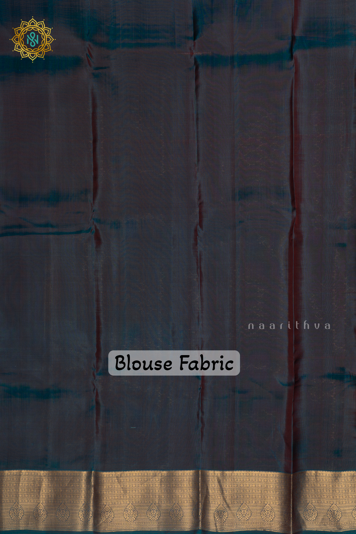 Red With Cyan Blue Pure Mix Kanjivaram Silk Saree with Zari Woven Stripes, Buttas and Zari Woven Contrast Border