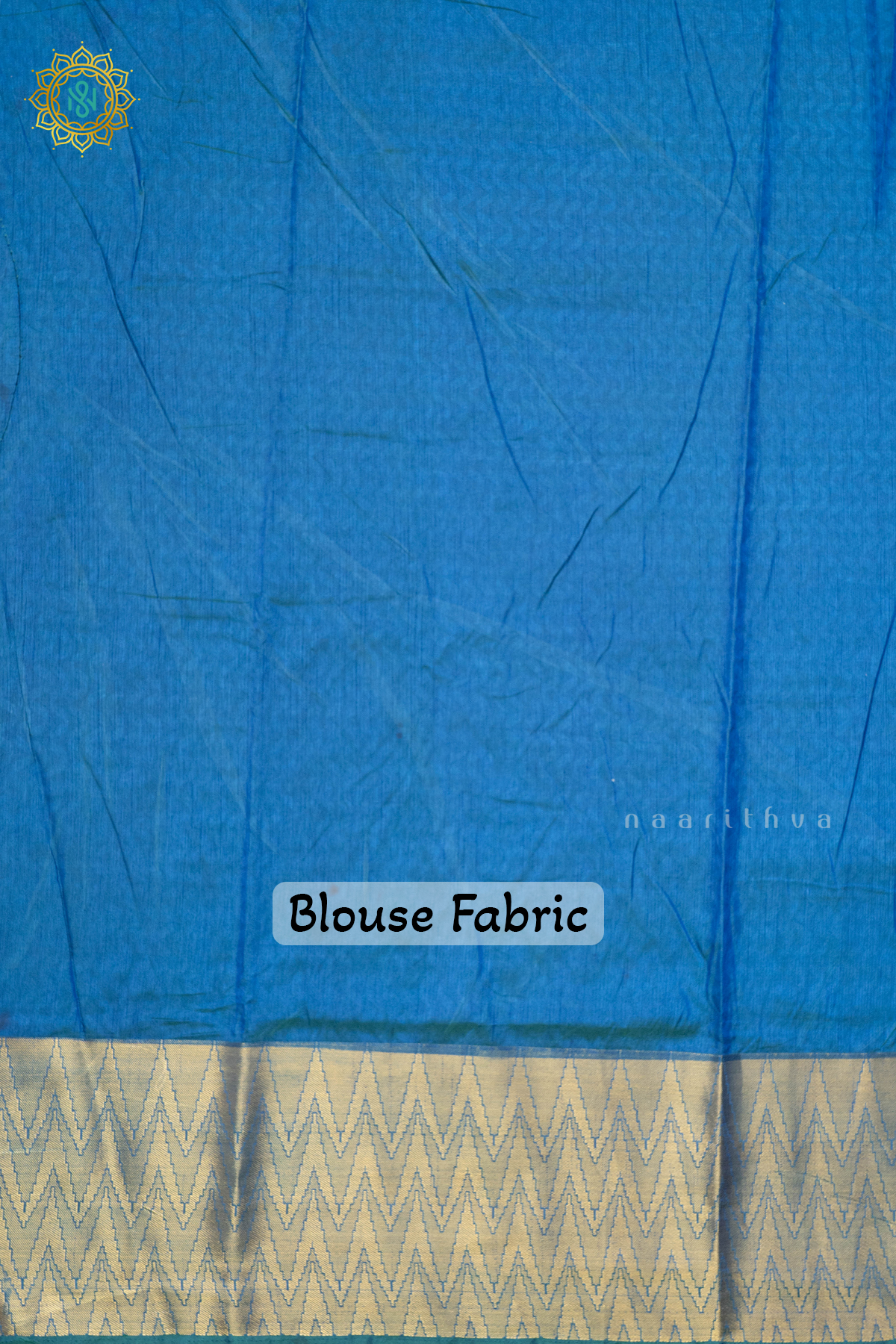 GREEN WITH SKY BLUE - SEMI SILK WITH PATOLA PRINTS