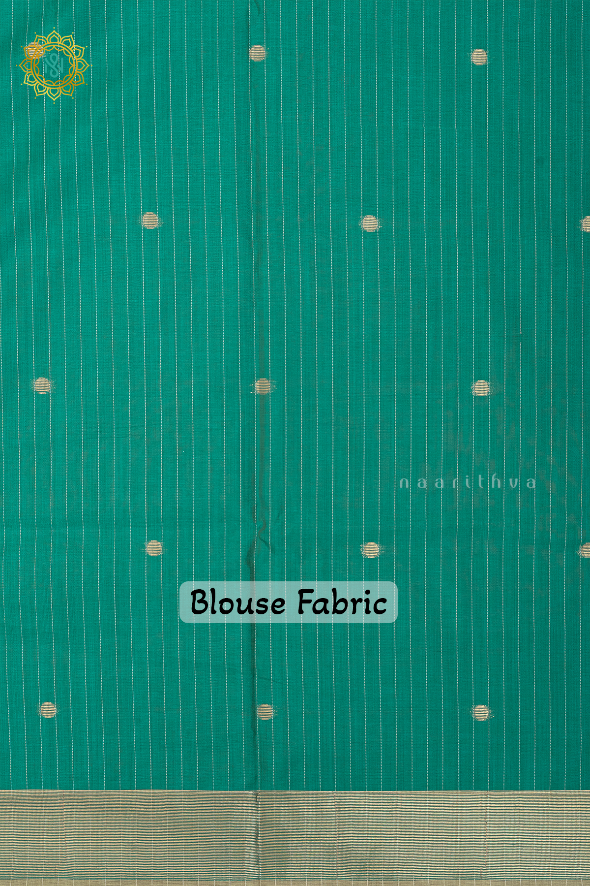 GREEN WITH CYAN GREEN  - MOONGA COTTON