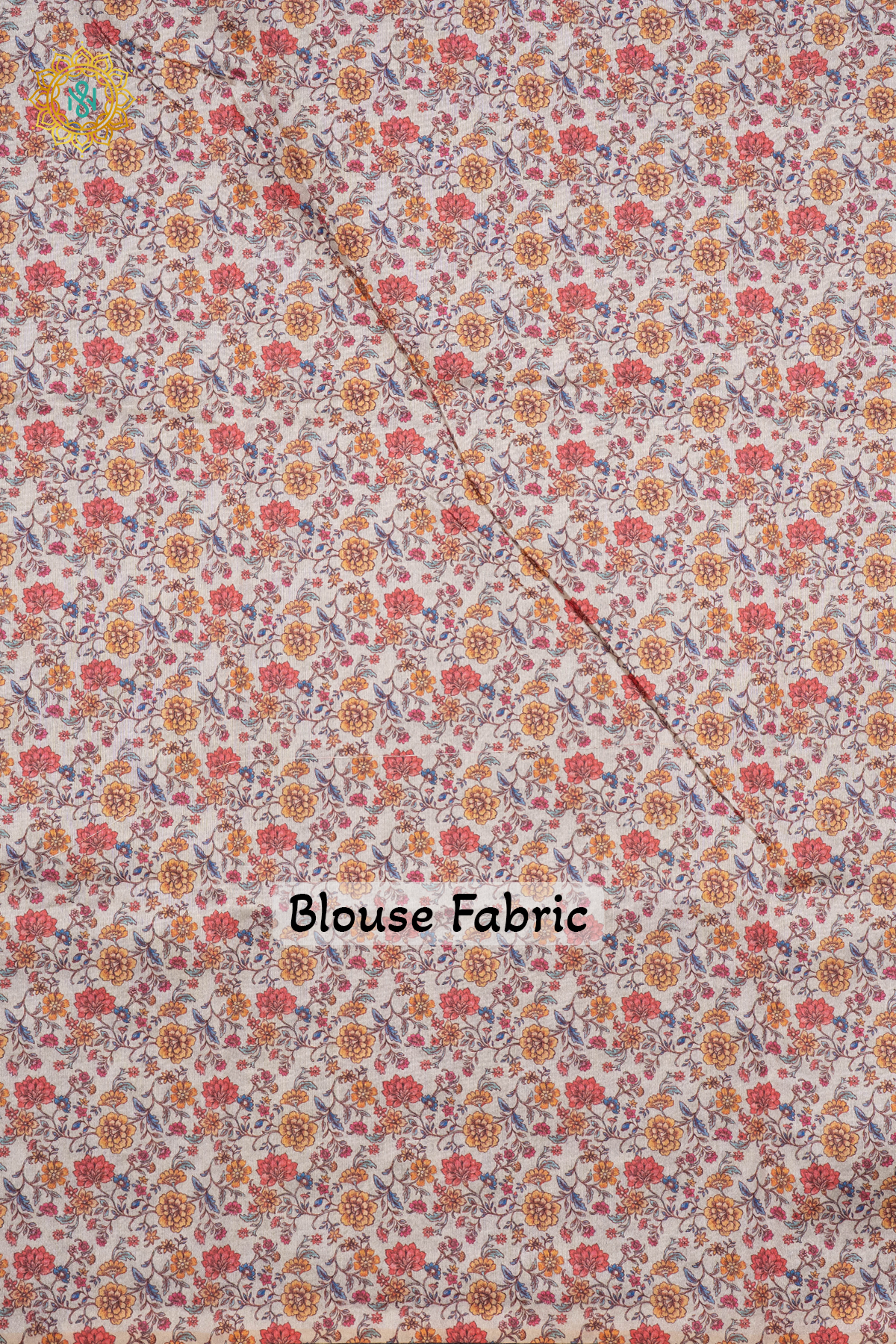 BEIGE WITH OFF WHITE - SEMI TUSSAR WITH APPLIQUE WORK