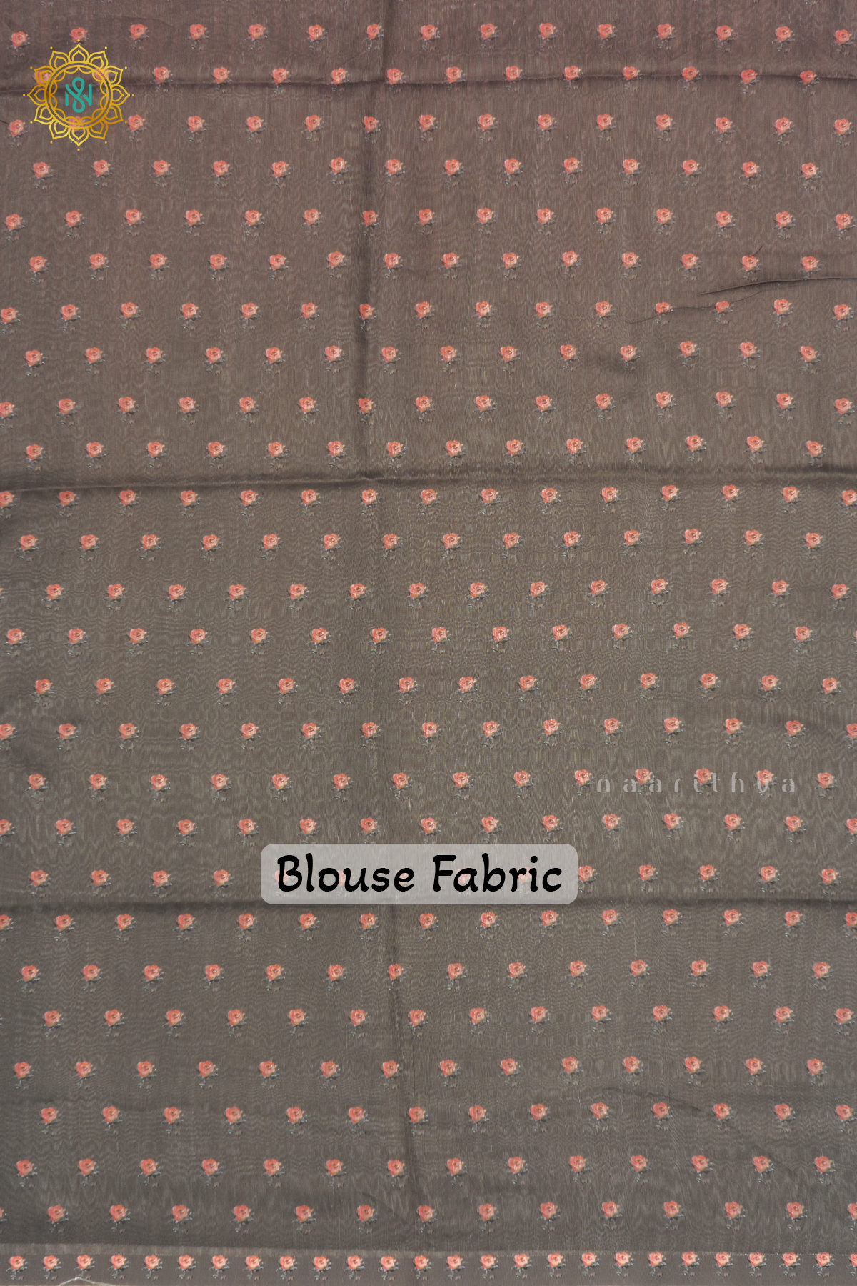 PEACH WITH GREY - LINEN BY COTTON